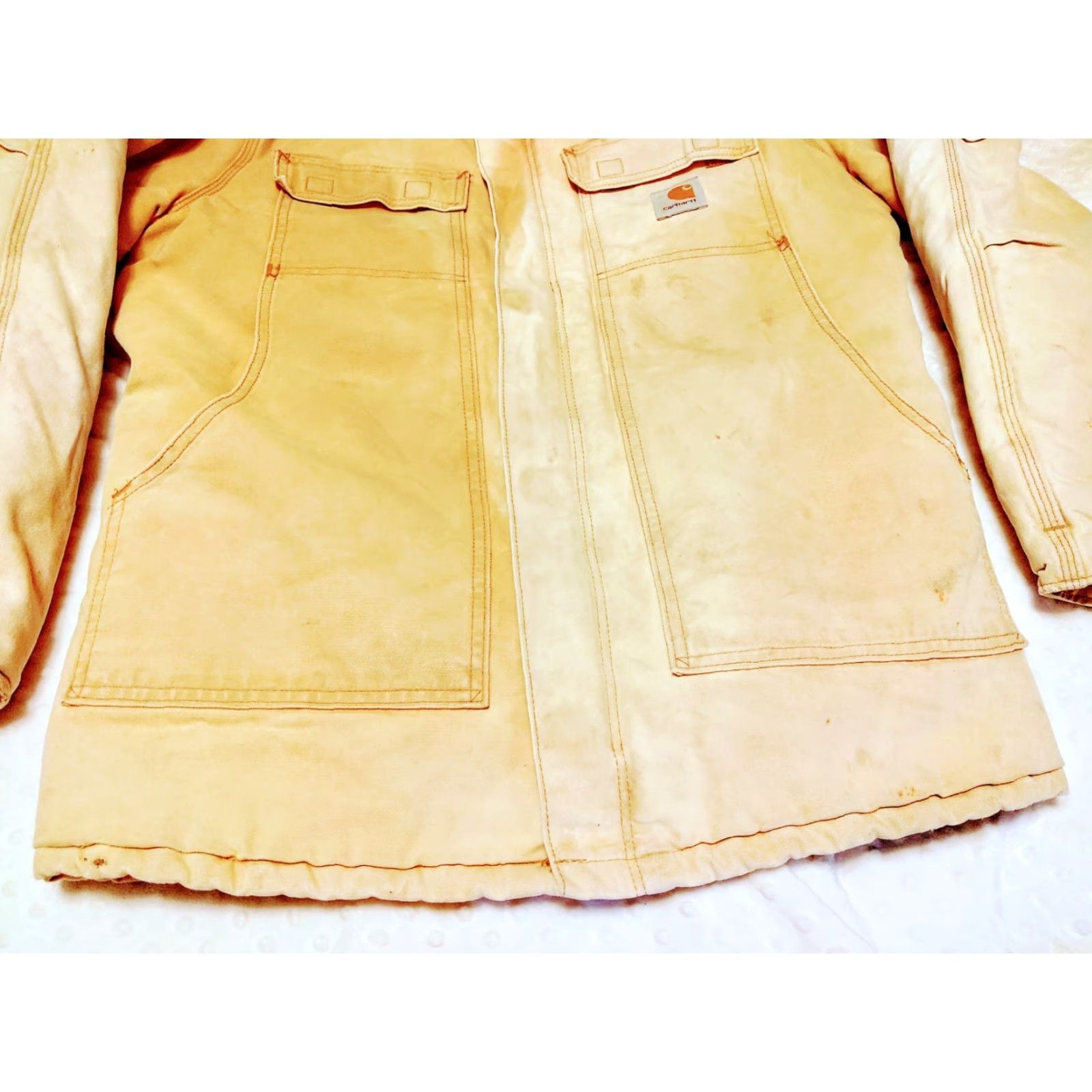 Carhartt VINTAGE Carhartt Chore Jacket Men’s Large XLarge CQ189 Distressed Thrashed Y2K Jacket Morphed for Search Size US L / EU 52-54 / 3 - 3 Thumbnail