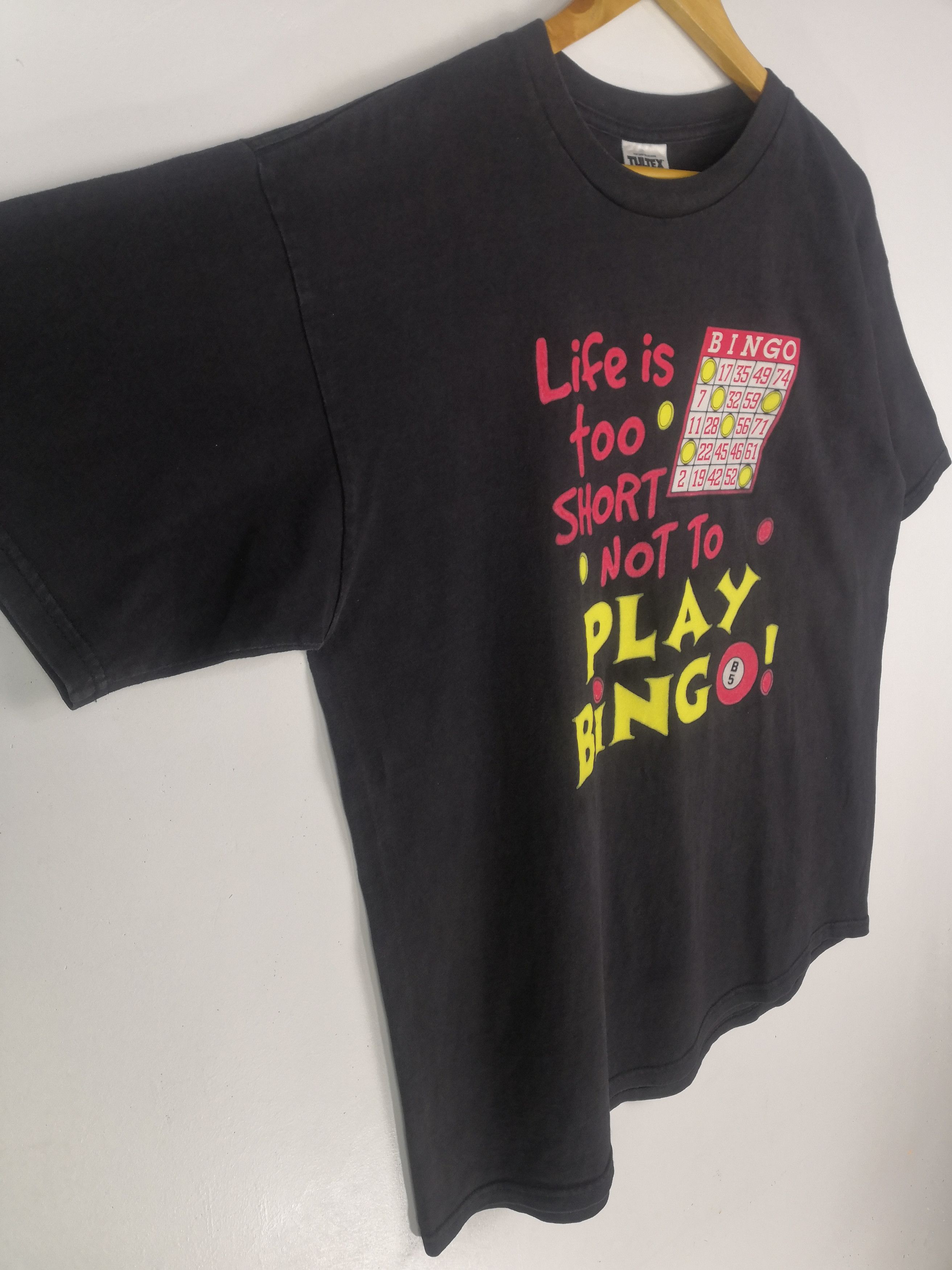 Vintage Vintage 90s Life Is Too Shirt Not To Play Bingo Shirt Funny Size US XL / EU 56 / 4 - 3 Thumbnail