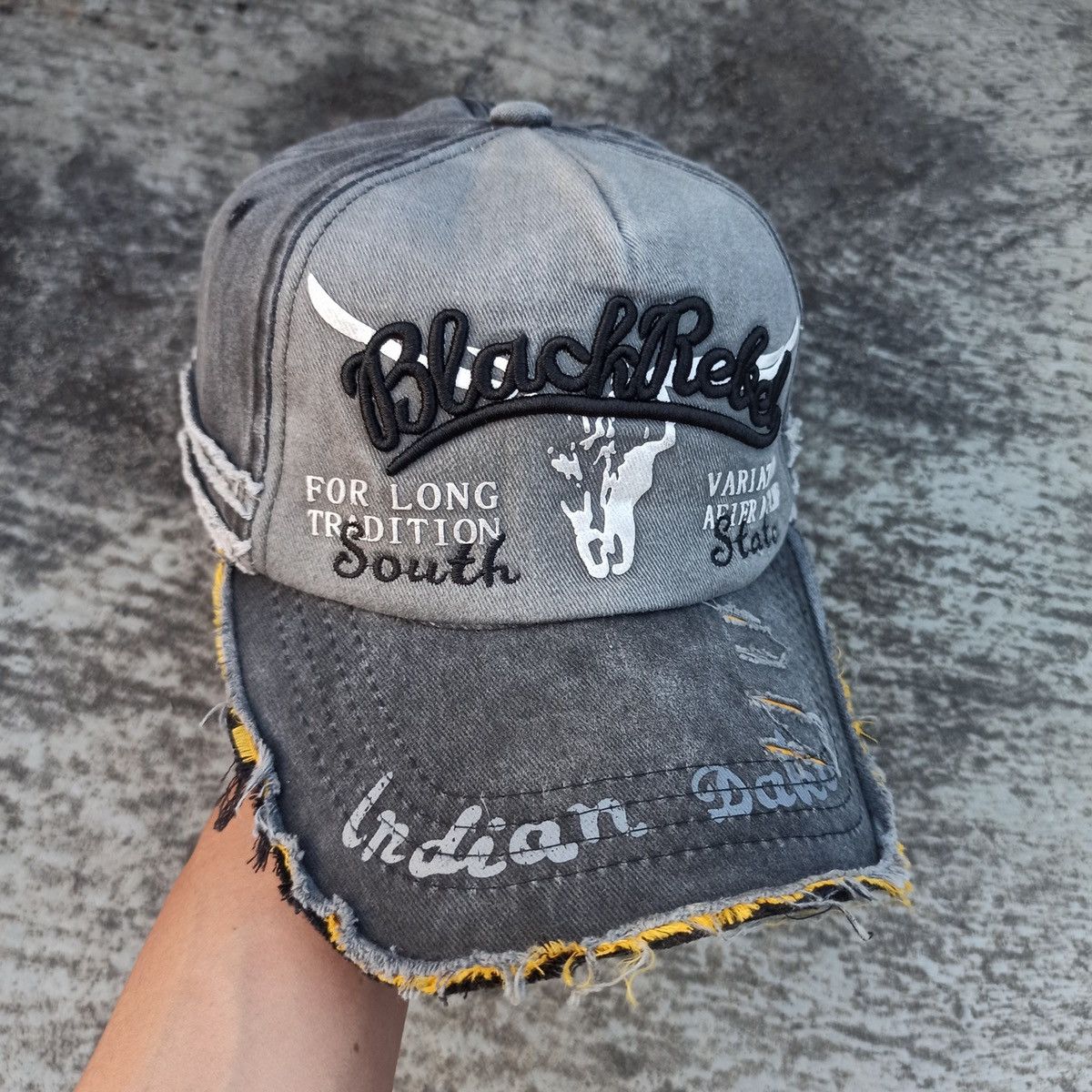 14th Addiction × Cowboy Equipment SICK,, wash distressed, black rabel hat Size ONE SIZE - 7 Thumbnail