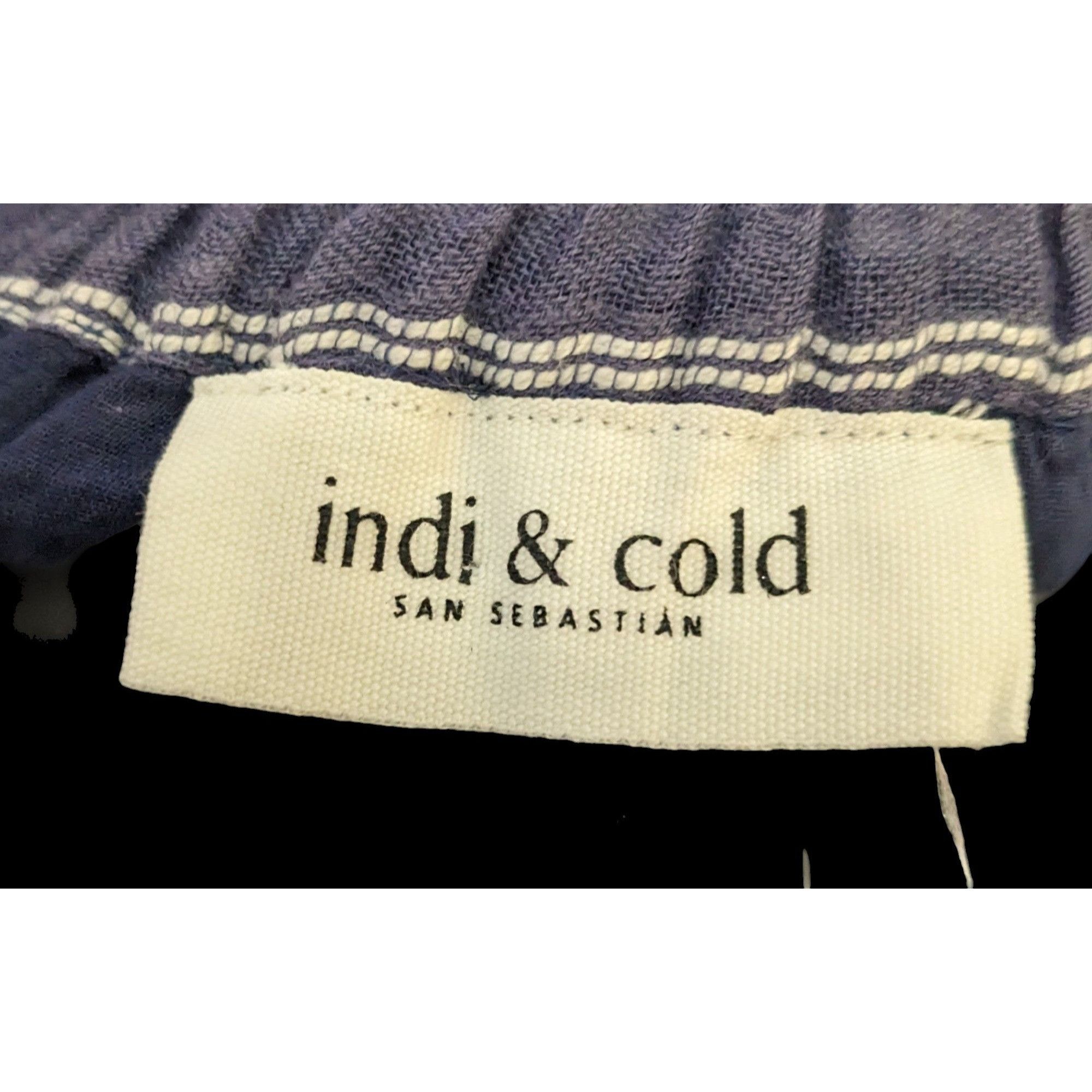 Other Indie & Cold San Sebastian Retro Bohemian Red And Blue Strip Size 29" - 5 Thumbnail