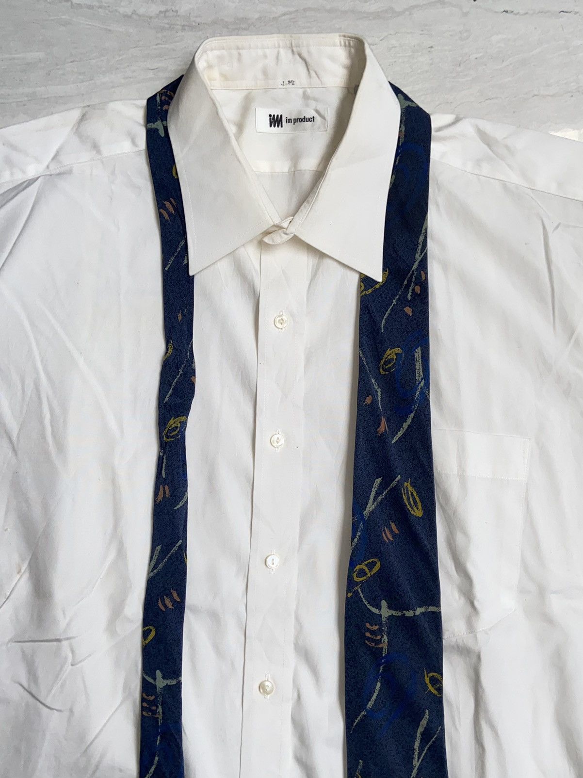 Issey Miyake Issey Miyake IM Product White 3/4 Sleeve Shirt Tie Size US L / EU 52-54 / 3 - 8 Thumbnail