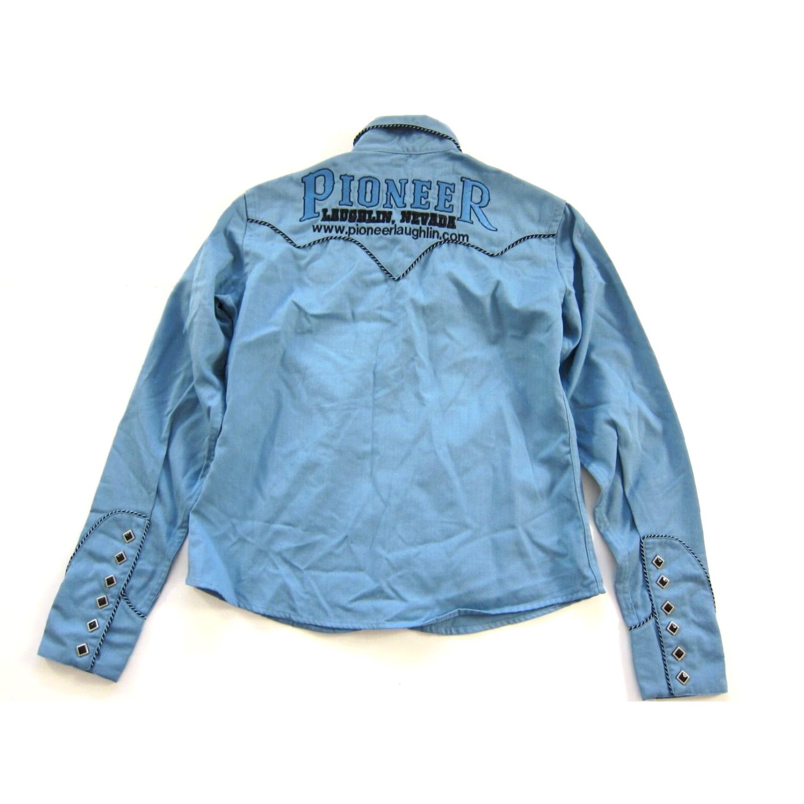 Vintage VINTAGE Panhandle Slim Pioneer Laughlin Nevada Blue Western Shirt Women XS-S Size XS / US 0-2 / IT 36-38 - 2 Thumbnail
