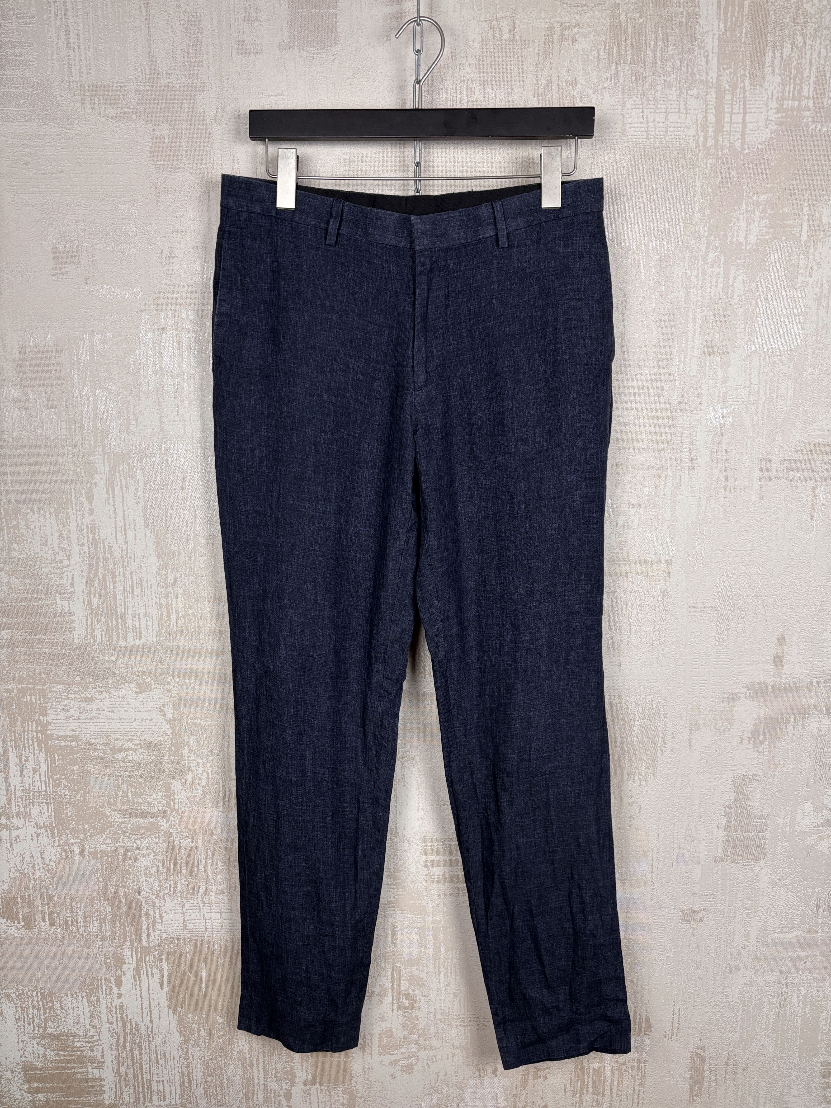 Cos COS Linen Chino Pants Men's Size EUR 48 (M) Navy Blue Size US 32 / EU 48 - 2 Thumbnail