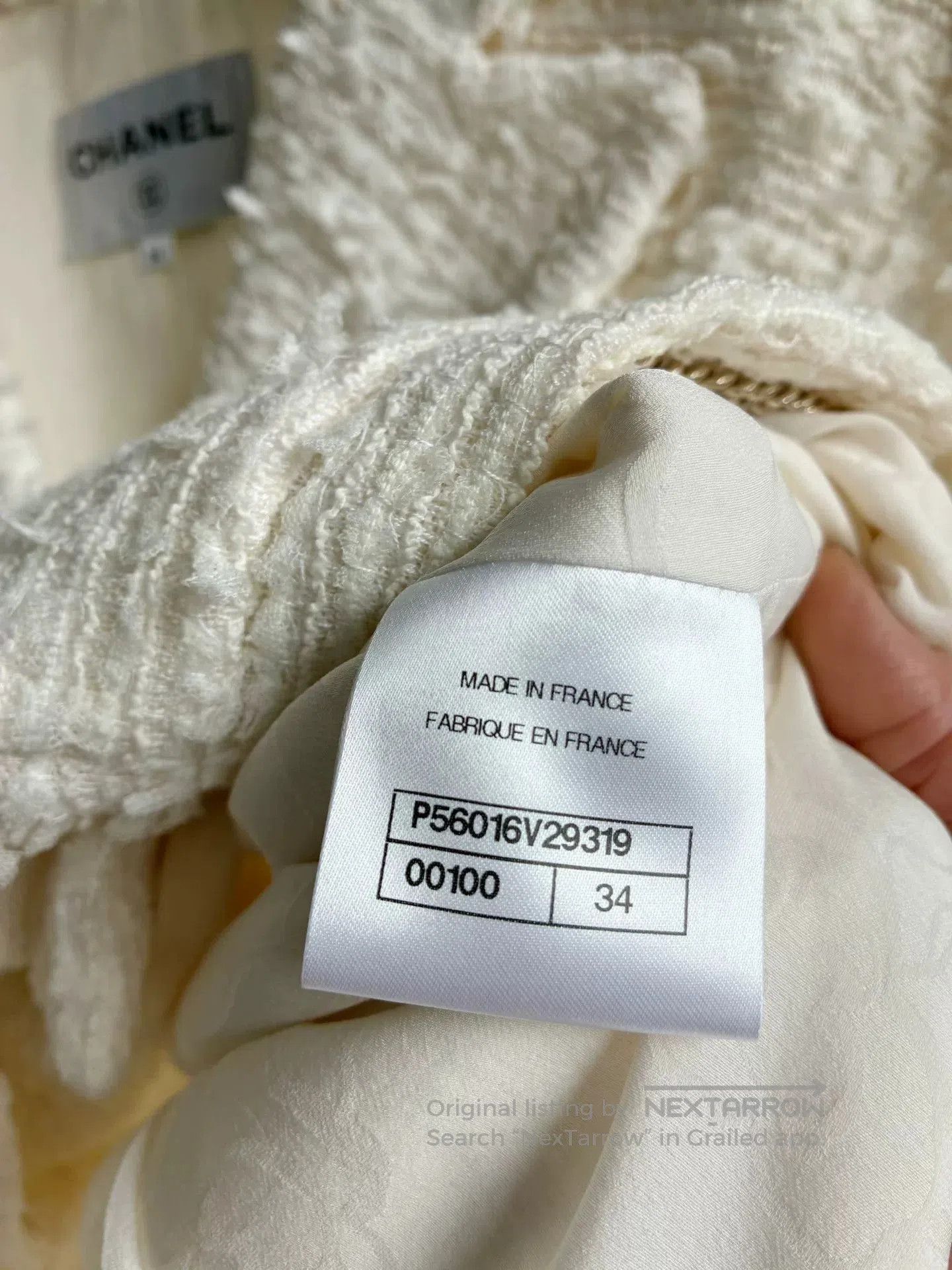 Chanel Chanel 17P White Tweed Jacket. Size XXS / US 00 / IT 34 - 5 Thumbnail