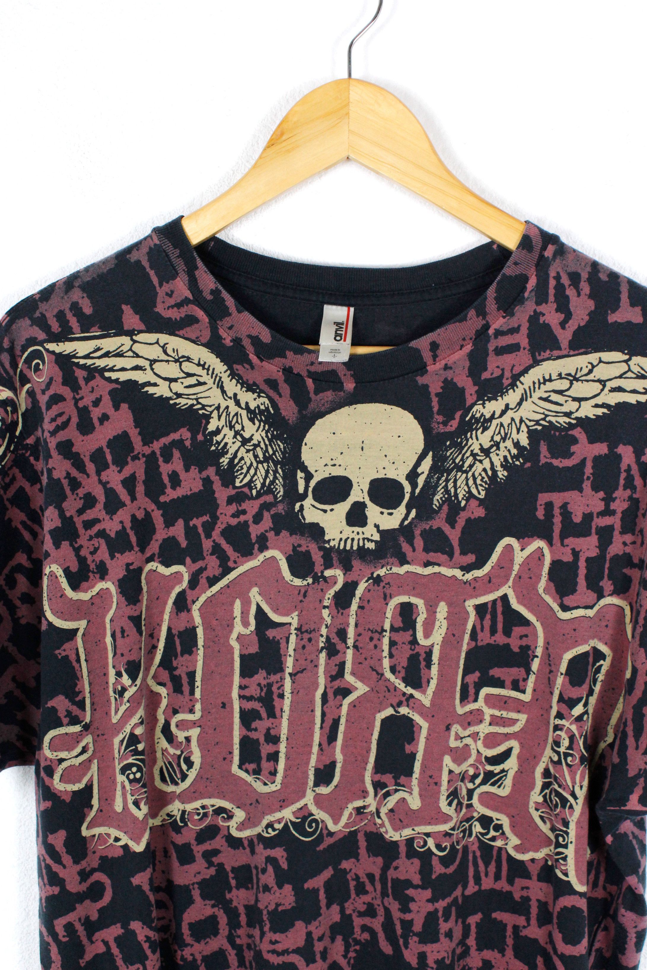 Band Tees KORN Revolution All Over Print Crazy Skull T-shirt Tee Y2K Size US L / EU 52-54 / 3 - 2 Thumbnail