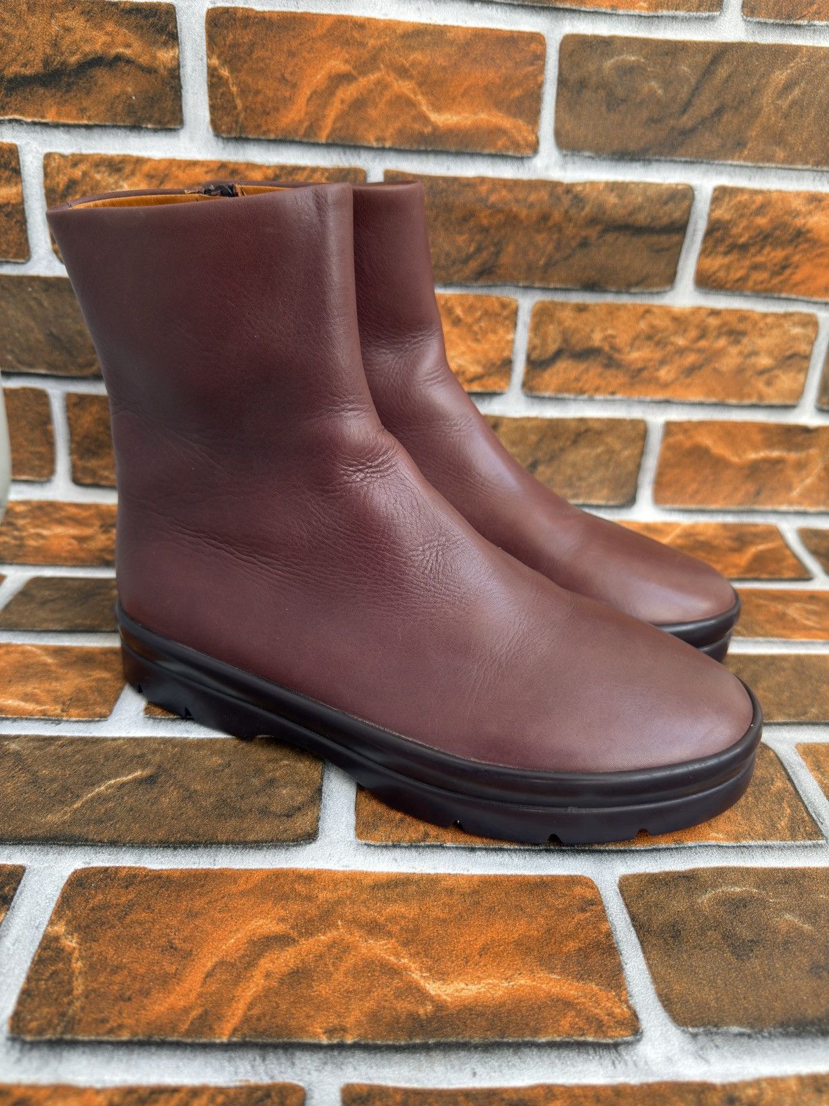 The Row Burgundy billie ankle boots Size US 7 / IT 37 - 1 Thumbnail