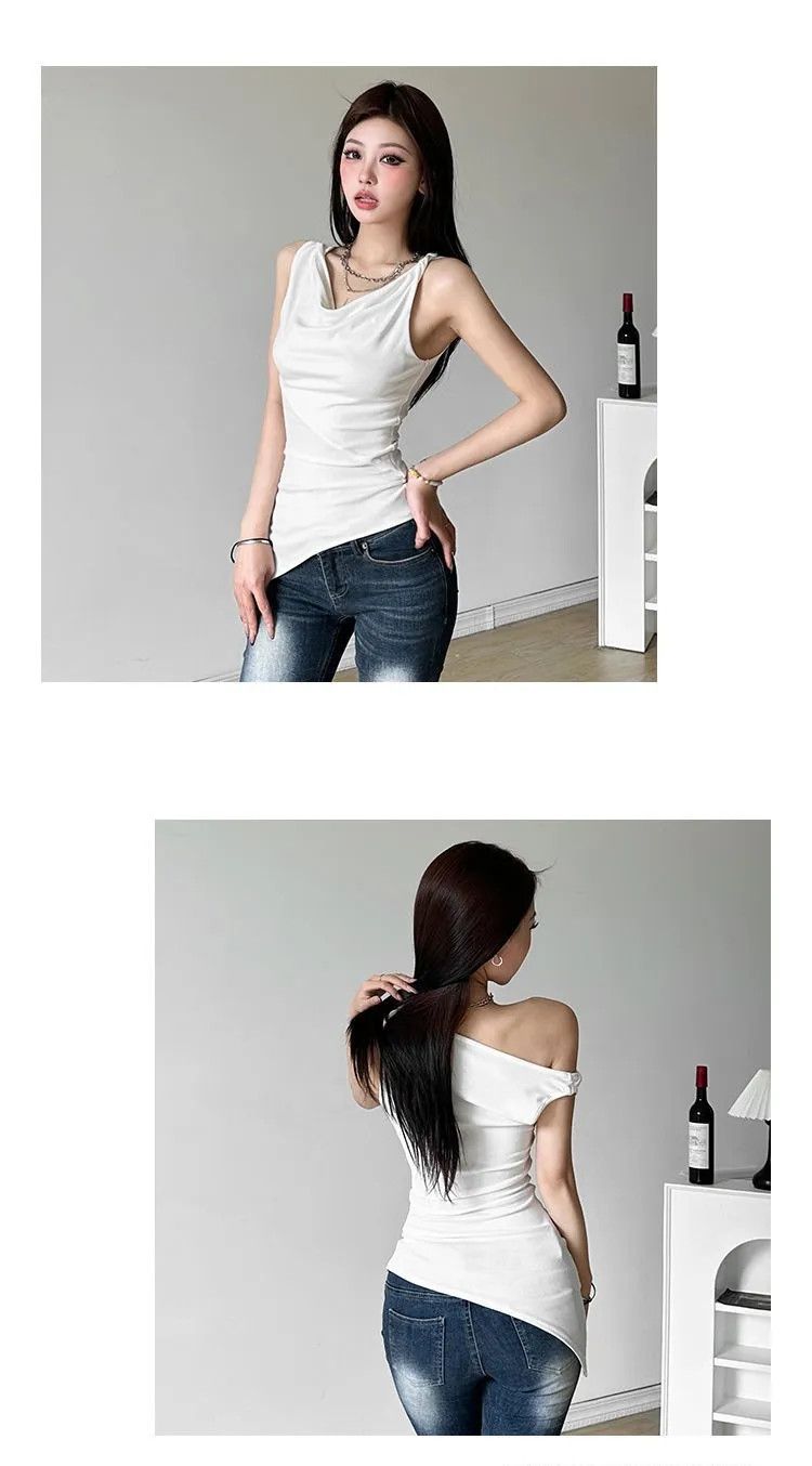 Other Women's Multi-wear Collarbone Thin Shoulder T-shirt Summer Size L / US 10 / IT 46 - 2 Thumbnail