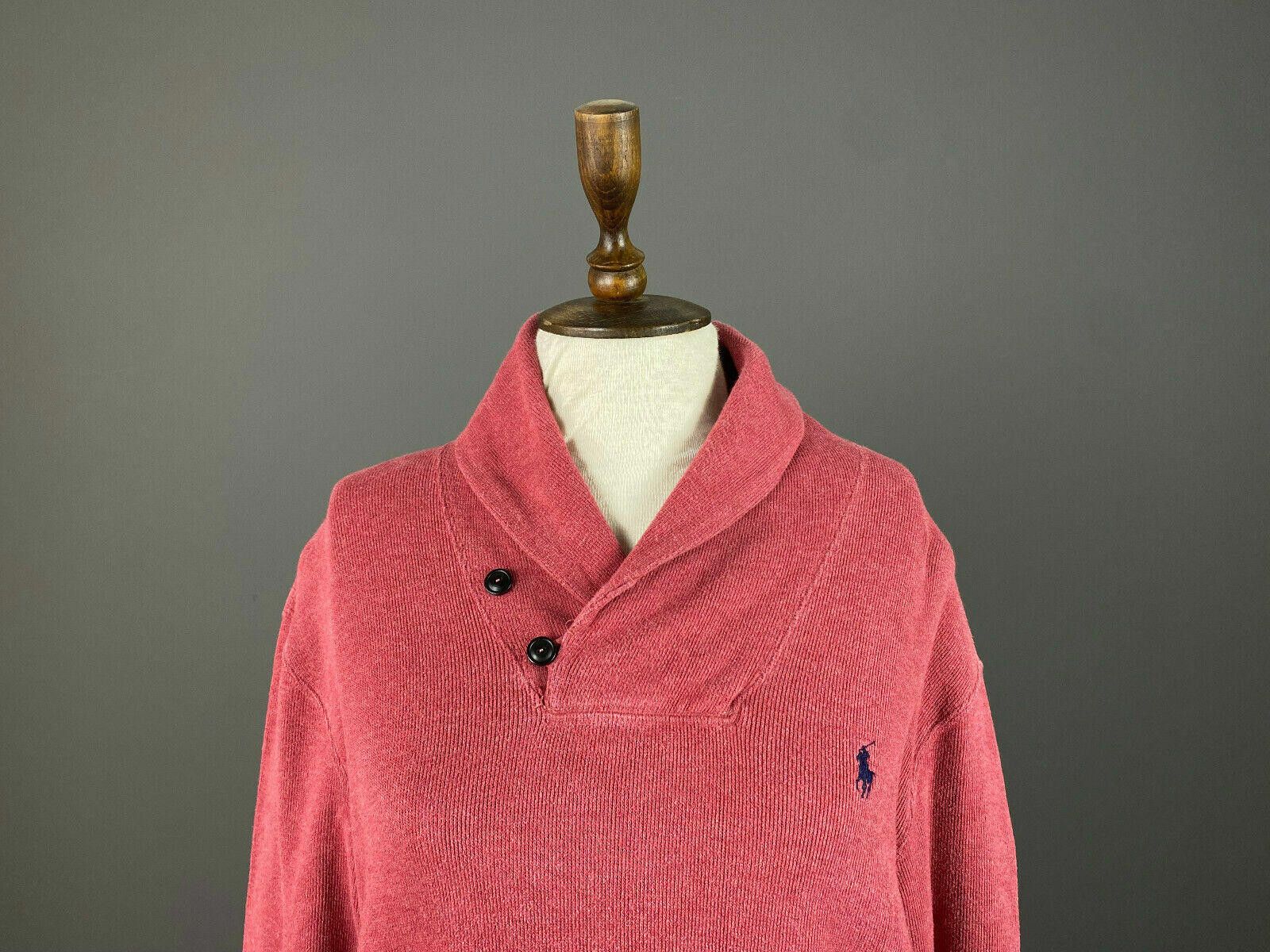 Polo Ralph Lauren Polo Ralph Lauren Red Cotton Shawl Sweatshirt Sweater Size M Size M / US 6-8 / IT 42-44 - 2 Thumbnail
