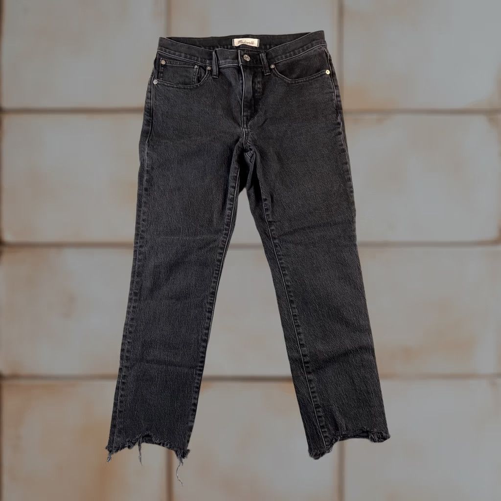 Madewell Madewell Jeans Black Size 26 Slim Boyfriend High Rise Denim Cotton Blend ZIP Button Pockets Size 30" / US 8 / IT 44 - 1 Thumbnail