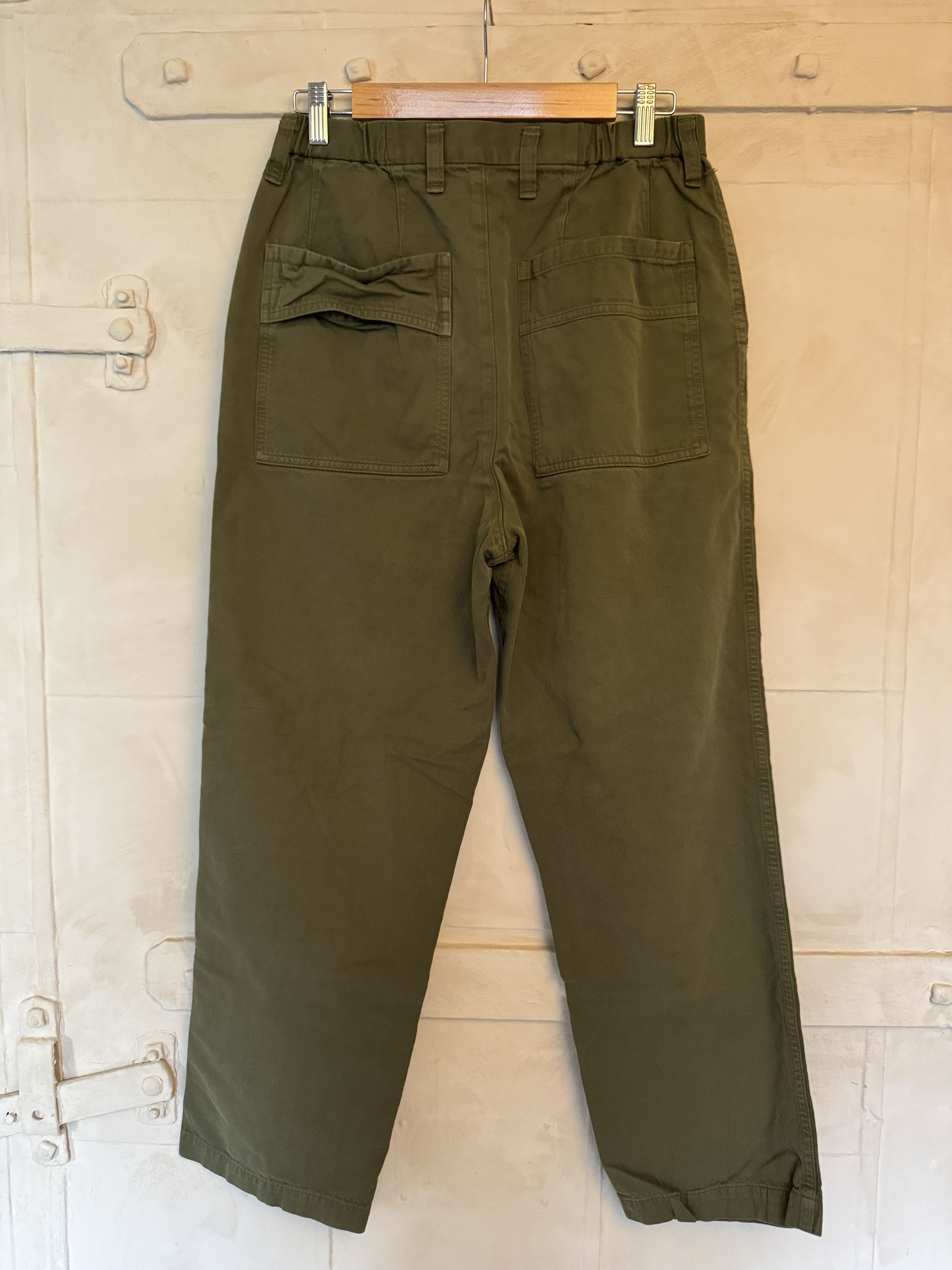 Issey Miyake Issey Miyake Vintage Green Cotton Pleated Pants Size US 32 / EU 48 - 2 Thumbnail