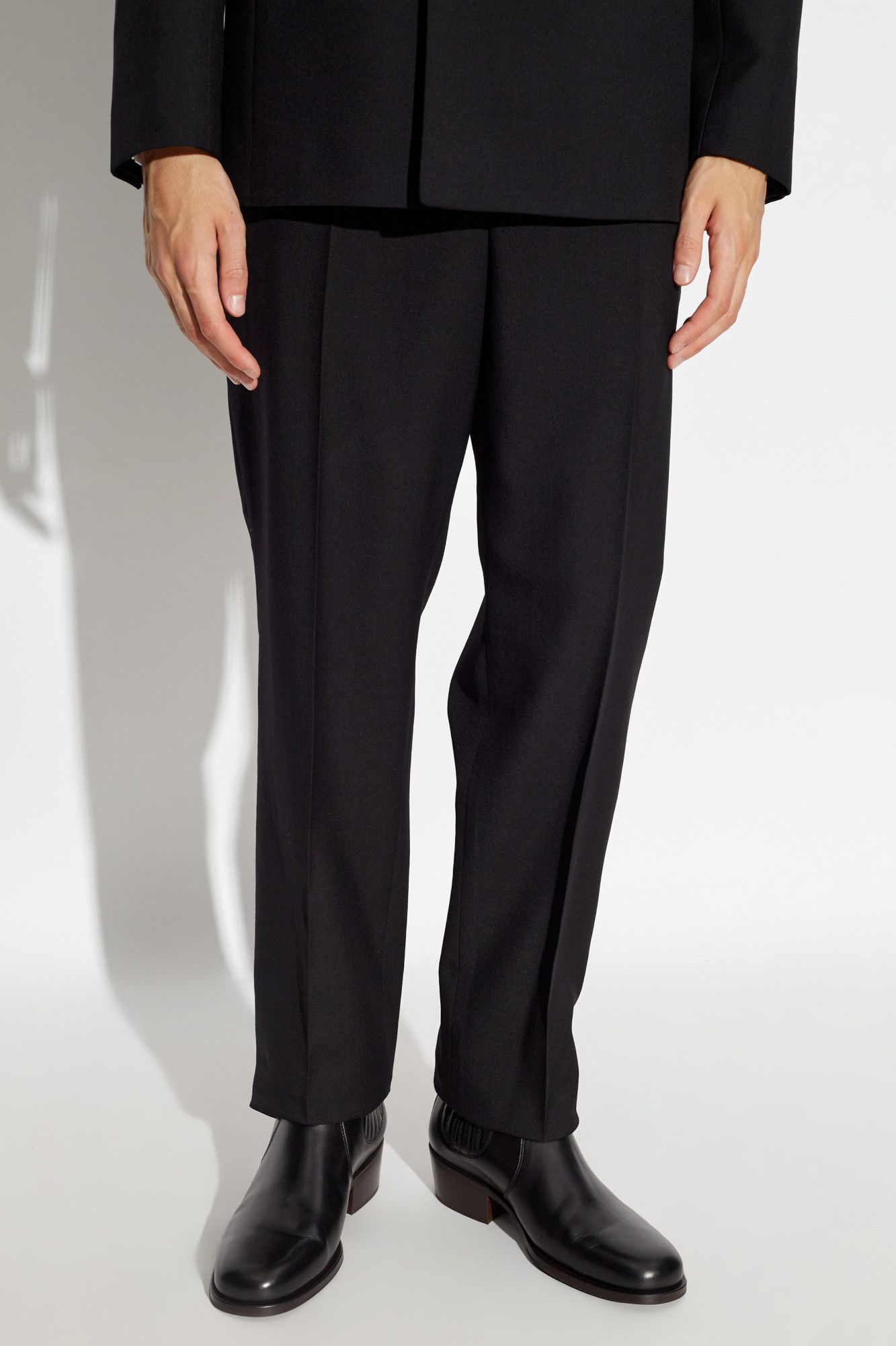 Saint Laurent Paris Black Gabardine Wool Tailored Slim Trousers Size US 34 / EU 50 - 2 Thumbnail