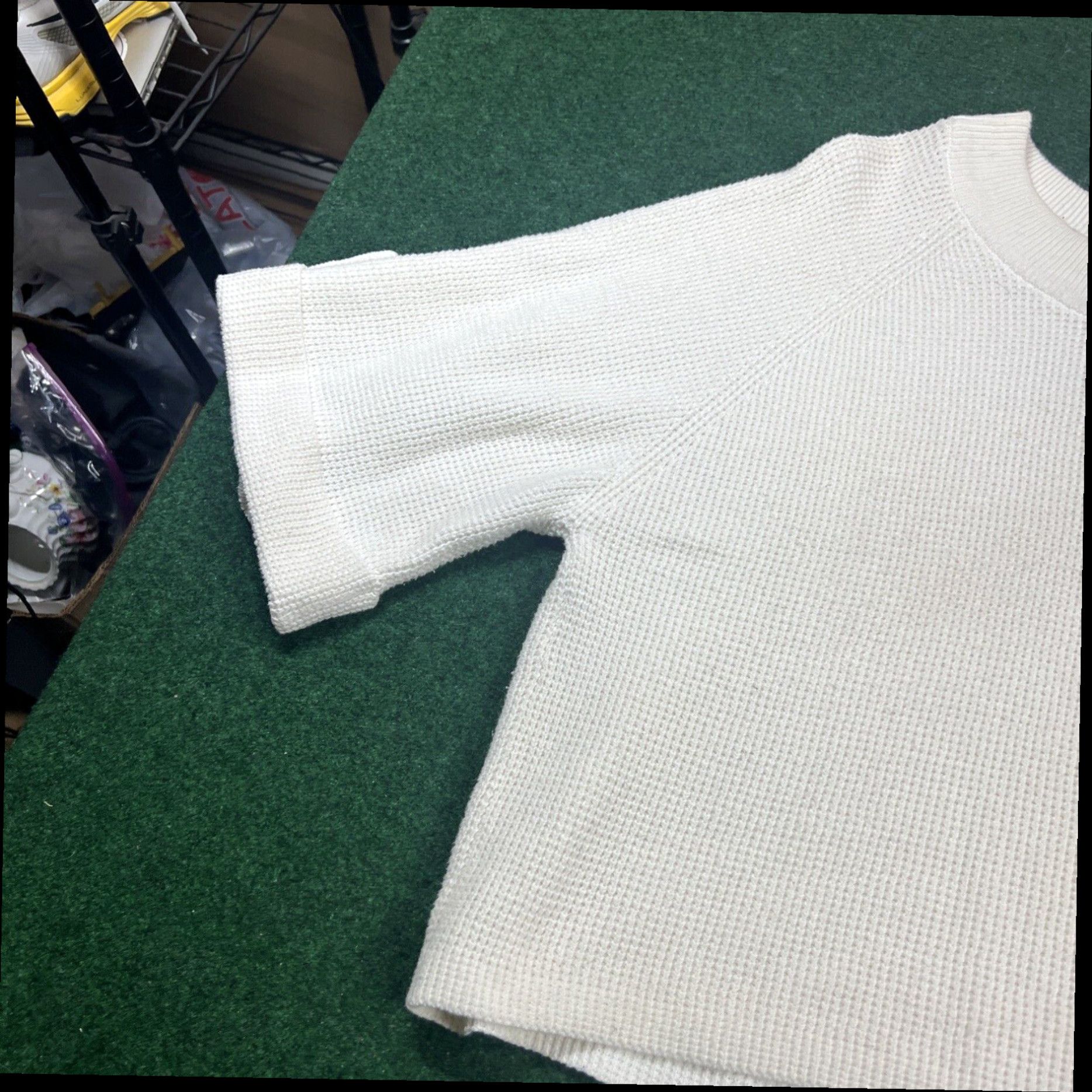 Vintage Leo & Nicole Sweater White Medium Sleeve Knit Stretch Women's Size XL Size XL / US 12-14 / IT 48-50 - 2 Thumbnail