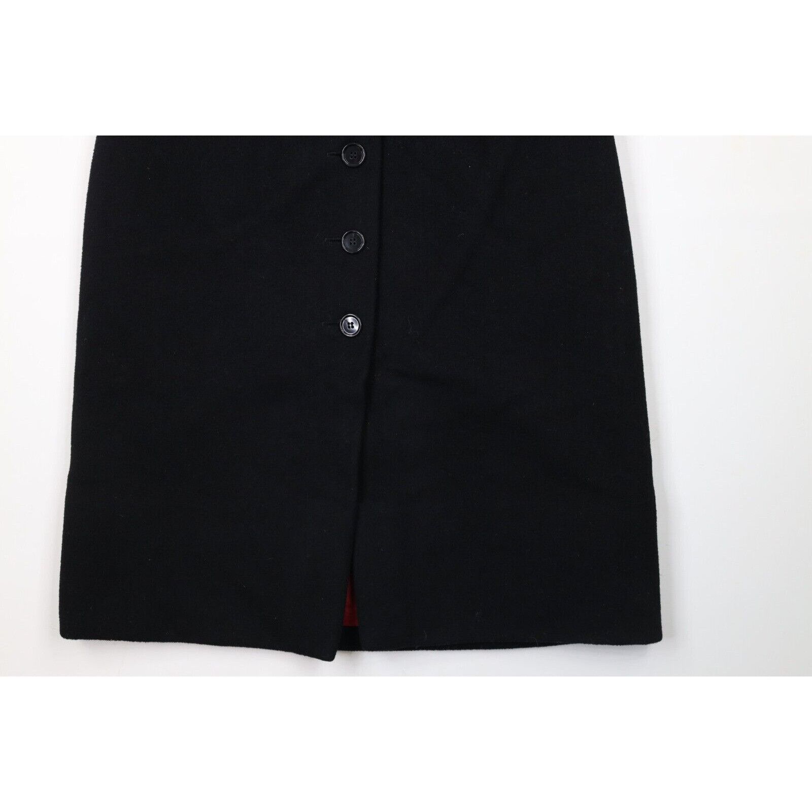 Vintage Vintage 50s 60s Rockabilly Goth Heavyweight Wool Skirt Size 27" / US 4 / IT 40 - 4 Thumbnail