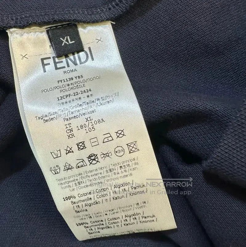 Fendi Fendi Black Cotton Long Sleeve Polo Shirt . Size US L / EU 52-54 / 3 - 6 Thumbnail