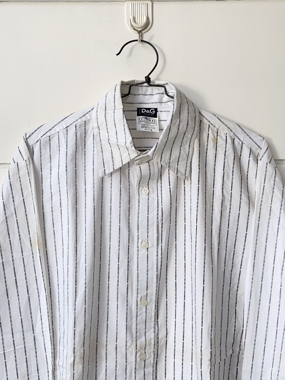 Dolce & Gabbana D&G DOLCE GABBANA White Printed Shirt Size US M / EU 48-50 / 2 - 11 Thumbnail
