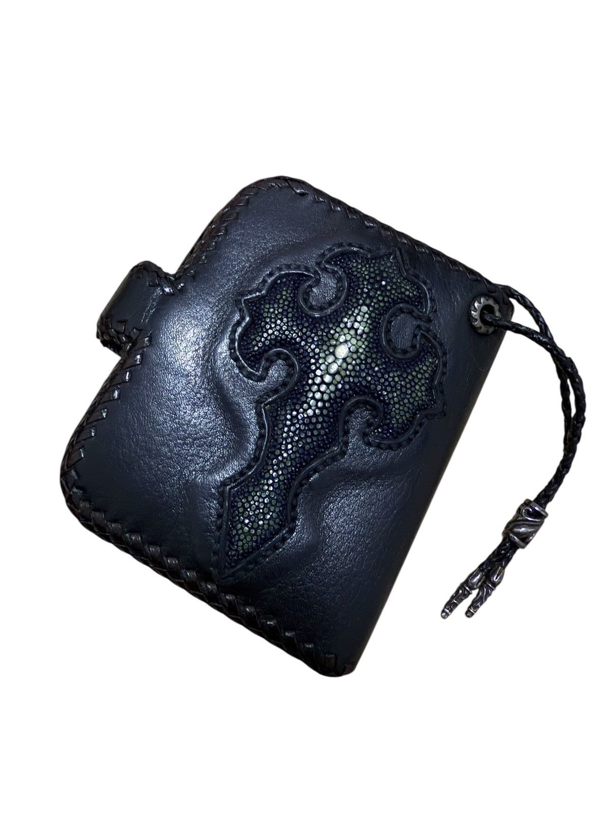 If Six Was Nine Stingray solid Leather Biker gothic style cross wallet Size ONE SIZE - 1 Thumbnail