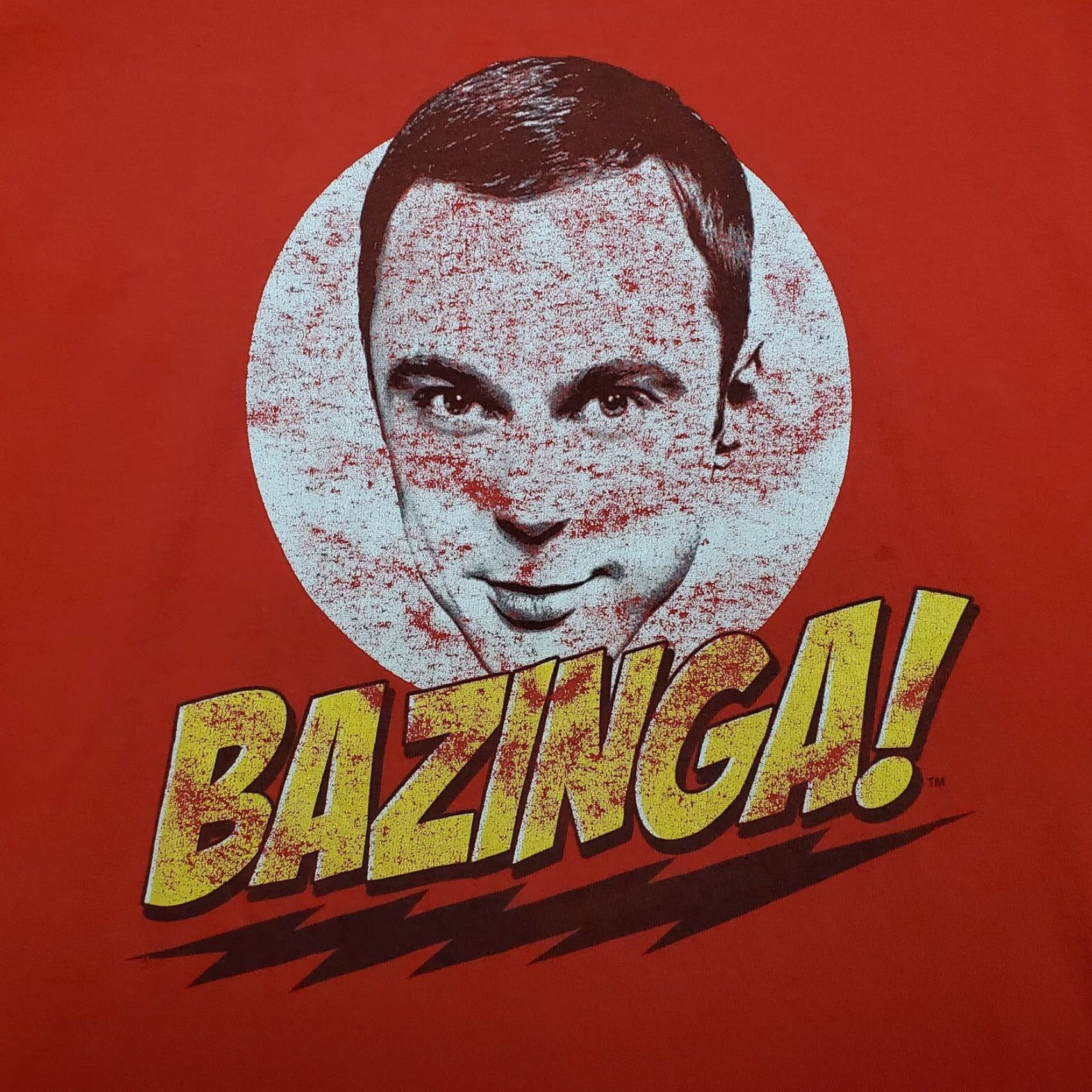 Vintage Bazinga Big Bang Shirt Mens M Red TV Classic TEE Crew Neck Short Sleeve Size US M / EU 48-50 / 2 - 3 Thumbnail