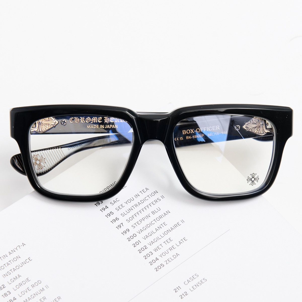 Chrome Hearts CHROME HEARTS BOX OFFICER BLACK - 18KGP GLASSES Size ONE SIZE - 6 Thumbnail