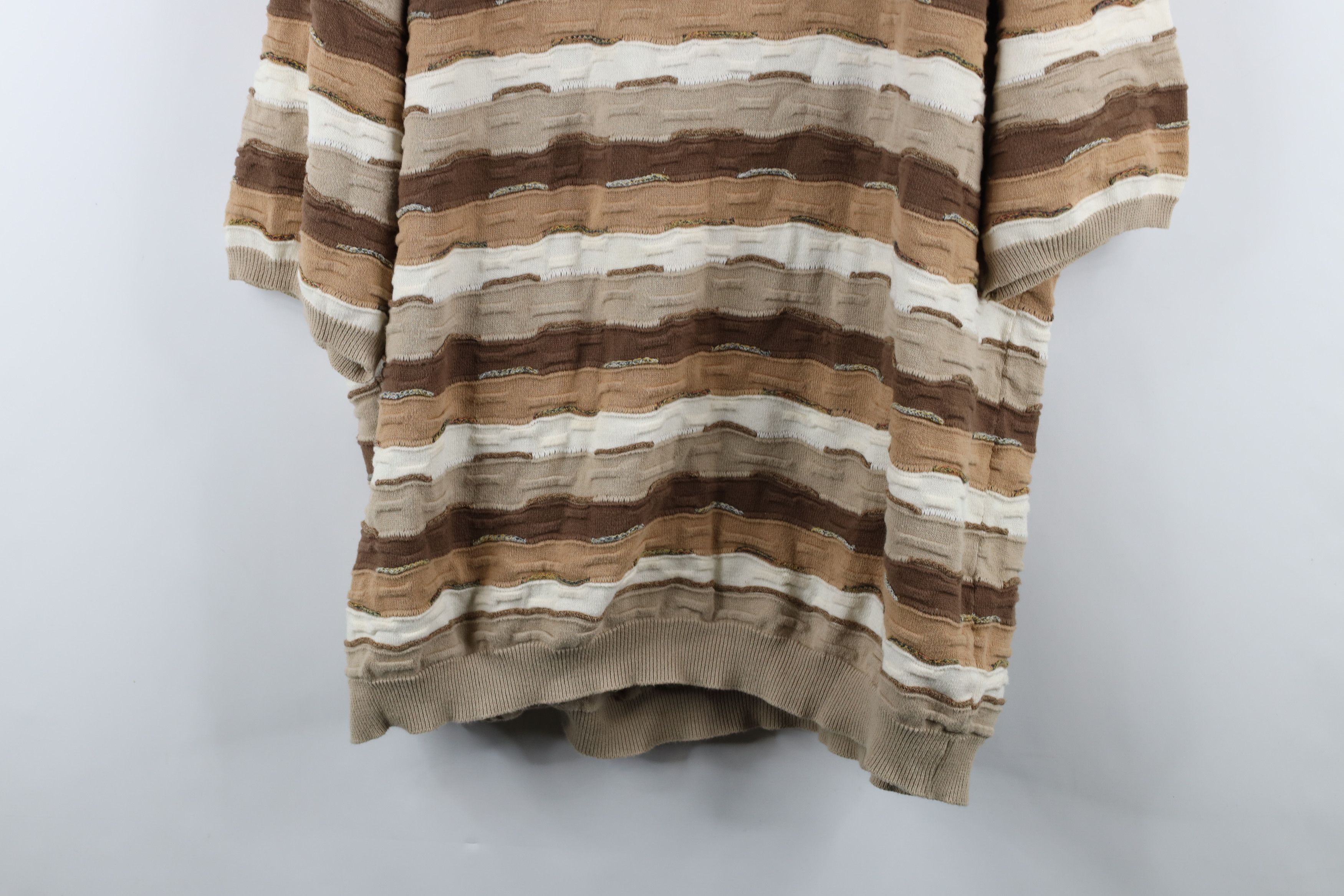 Vintage Vintage 90s Coogi Style Fleck Knit Short Sleeve Sweater Size US XXL / EU 58 / 5 - 11 Thumbnail