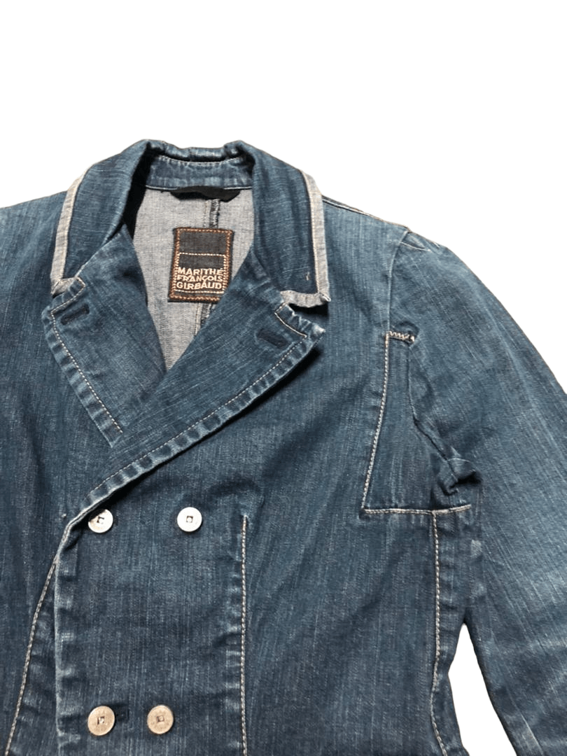 Japanese Brand Marithe Francois Girbaud Denim Double Breasted Coat Jacket Size S / US 4 / IT 40 - 6 Thumbnail