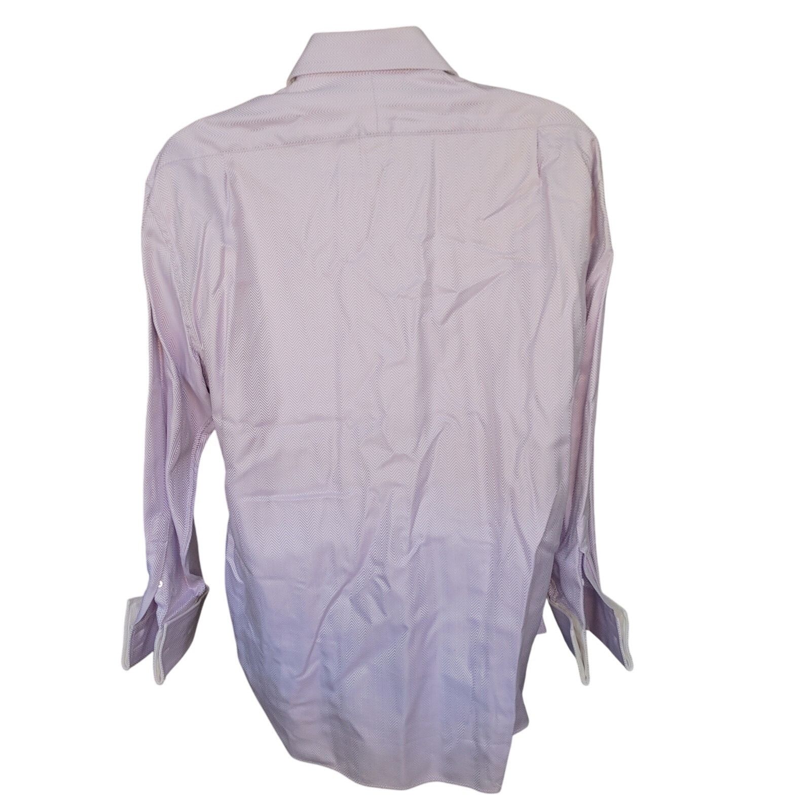 Ted Baker Ted Baker London Men's 17.5 34/35 White LS Dress Shirt Size US XL / EU 56 / 4 - 2 Thumbnail