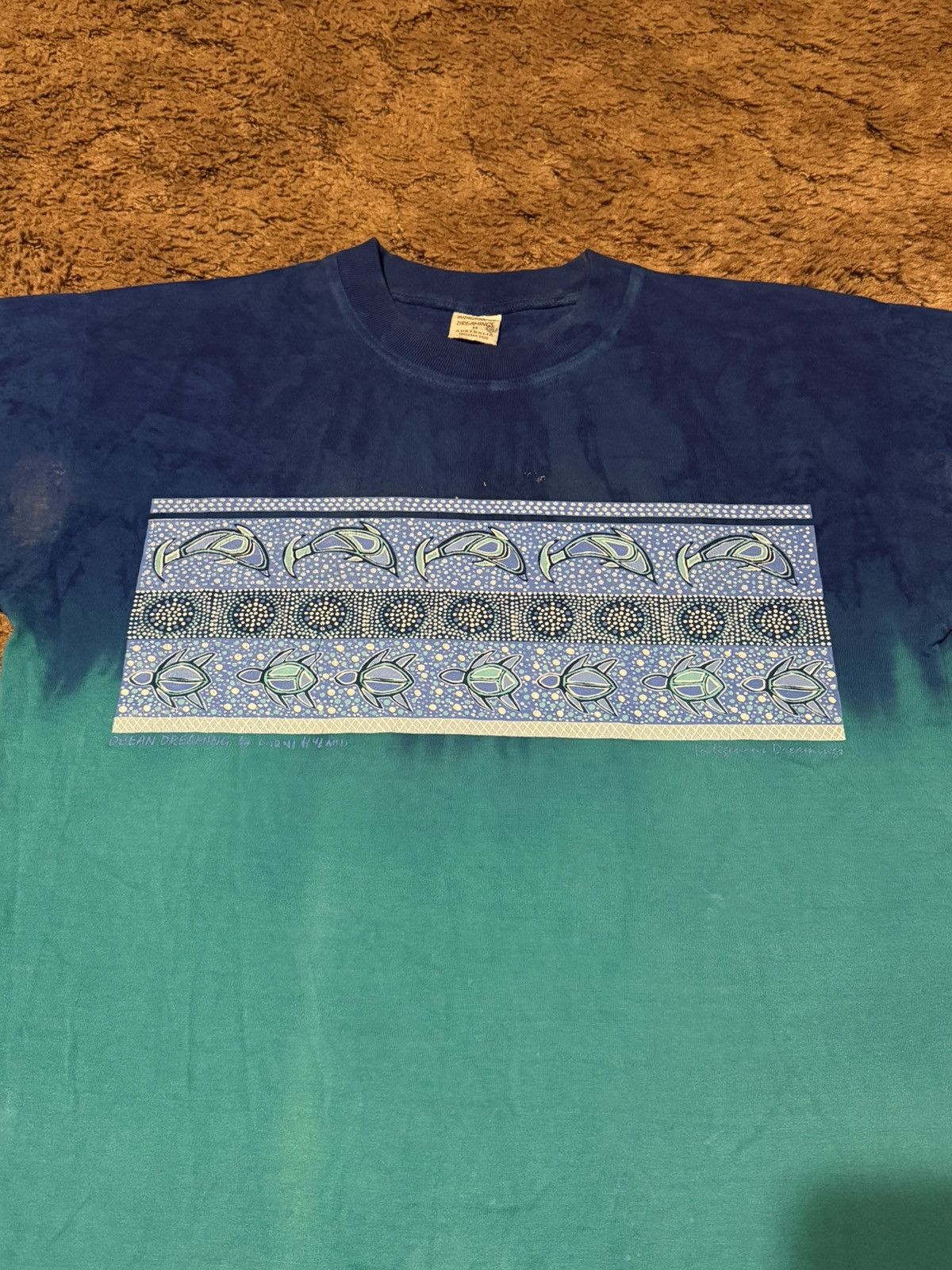 Vintage Vintage Austrailian Ocean Tie Dye Art T-Shirt Tee Medium Size US M / EU 48-50 / 2 - 2 Thumbnail