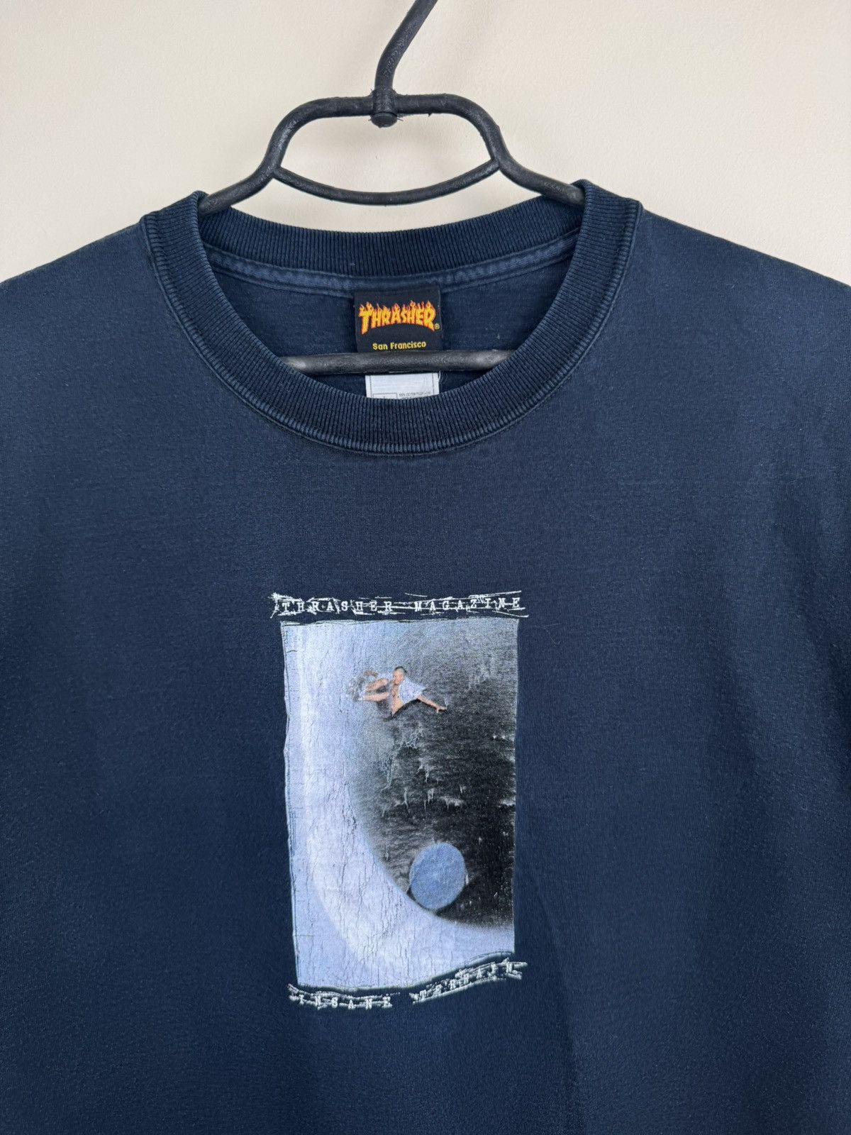 Thrasher Vintage Thrasher Magazine 90s T shirt Insane Terrain L Blue Size US L / EU 52-54 / 3 - 5 Thumbnail