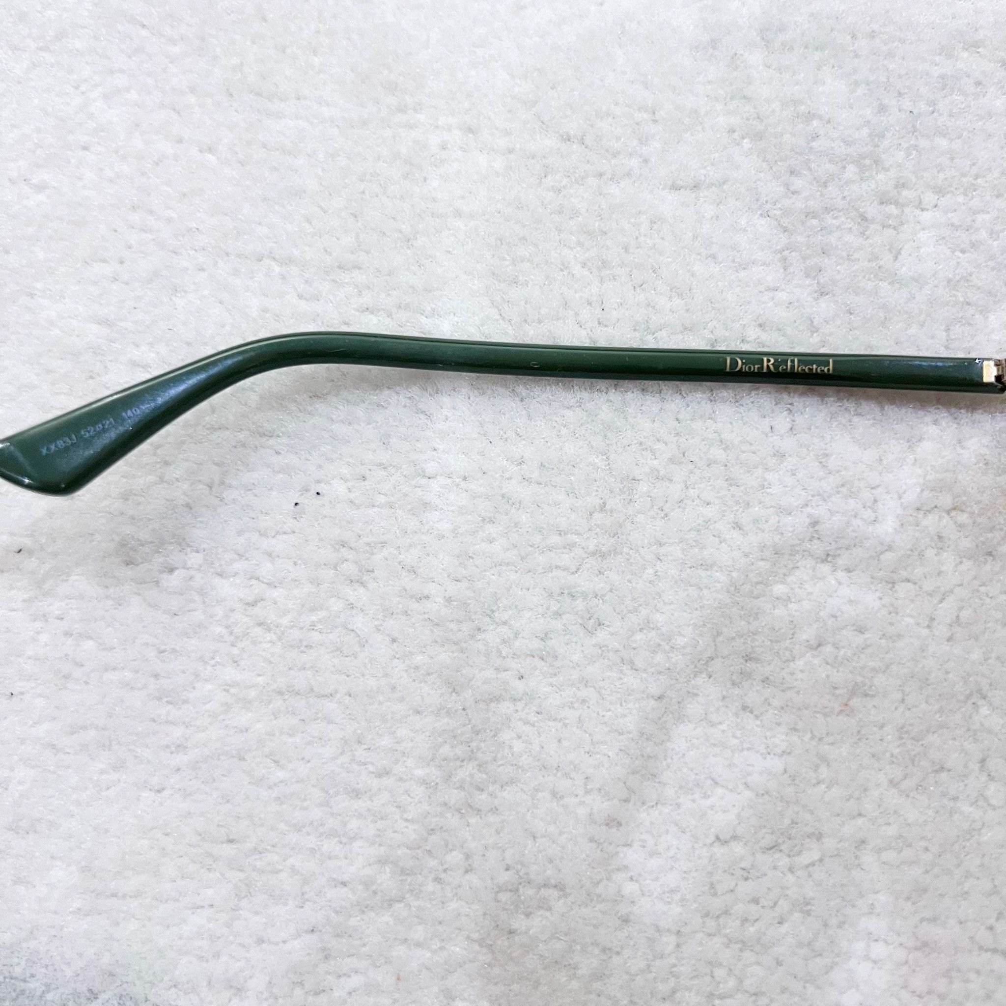 Dior Dior Reflected Rose Gold Frame Green Arms Aviator Size ONE SIZE - 7 Thumbnail
