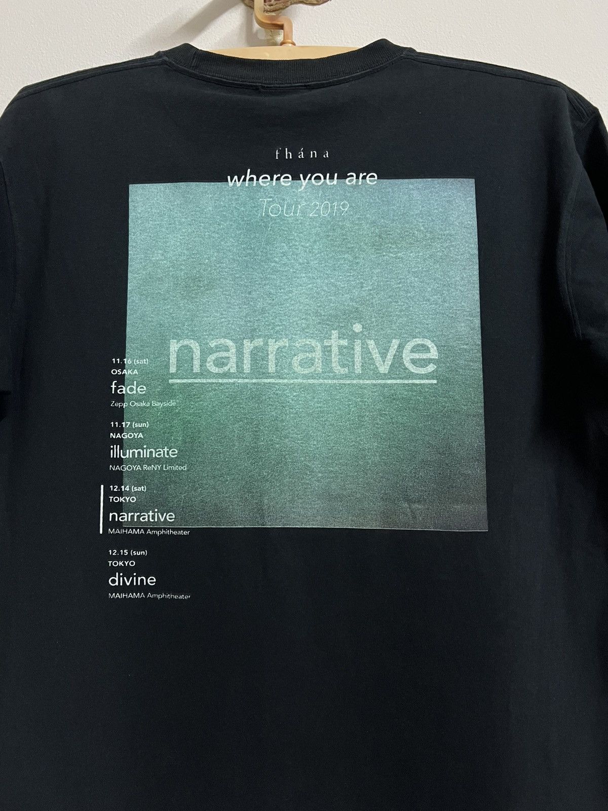Band Tees Fhana Where You Are Tour 2019 Tee Black Japan “narrative” L Size US L / EU 52-54 / 3 - 1 Thumbnail