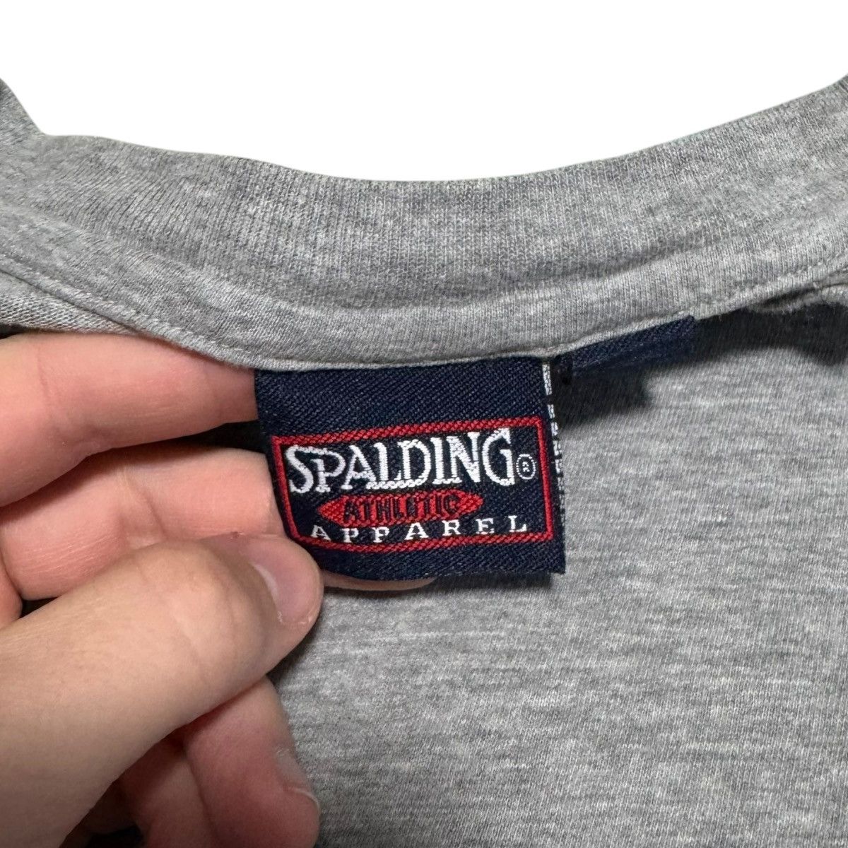 Spalding × Vintage Vintage 2000s Spalding Basketball Logo Gray Shirt Adult XL Size US XL / EU 56 / 4 - 4 Thumbnail