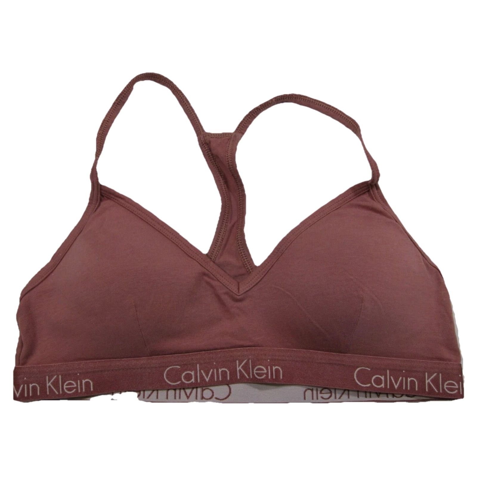 Calvin Klein Calvin Klein Pink Cotton Stretch Racer Back Padded Comfort Bra Small Womens Size ONE SIZE - 3 Thumbnail