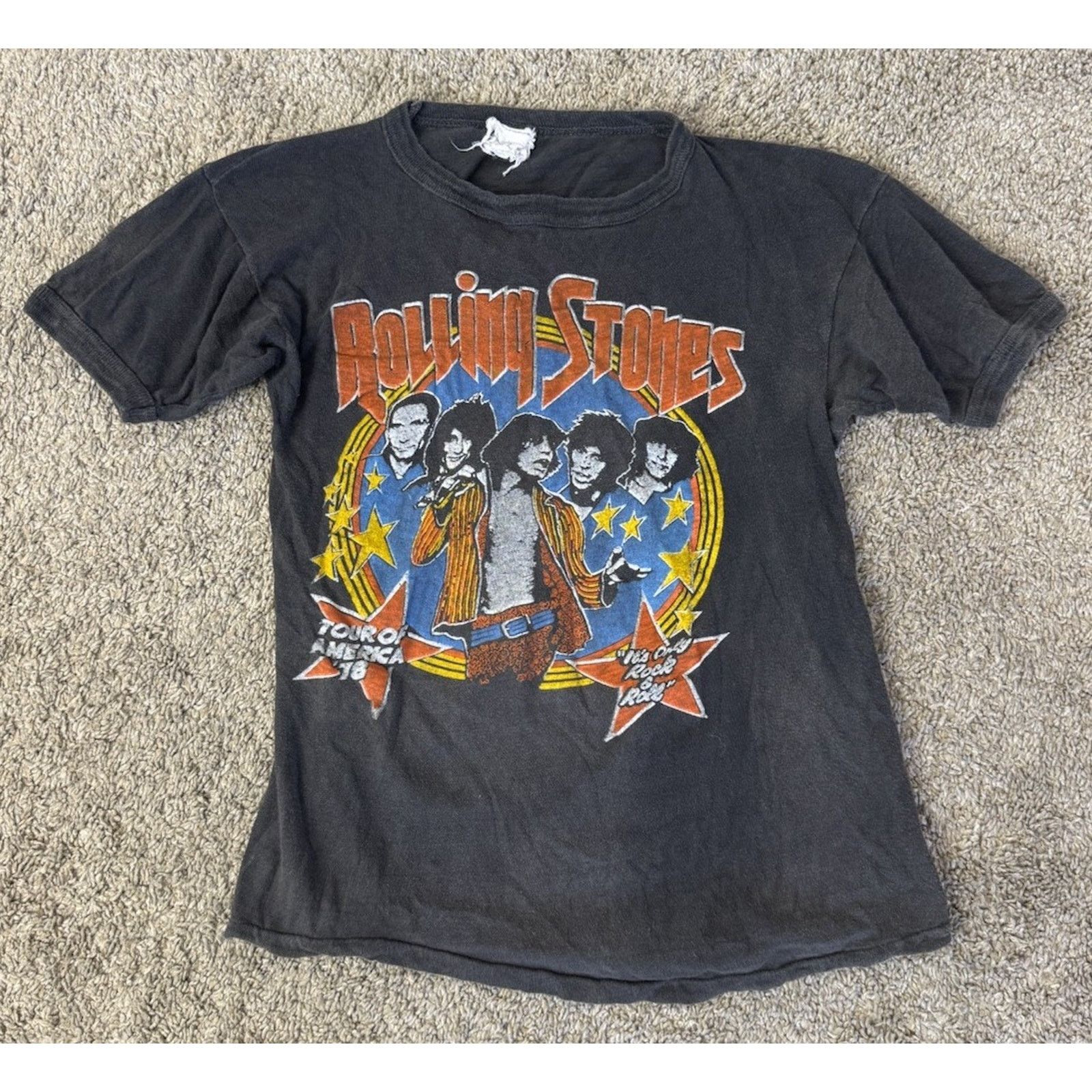The Rolling Stones Original Vintage ROLLING STONES 1978 US/World Tour T-Shirt Size S / US 4 / IT 40 - 1 Thumbnail