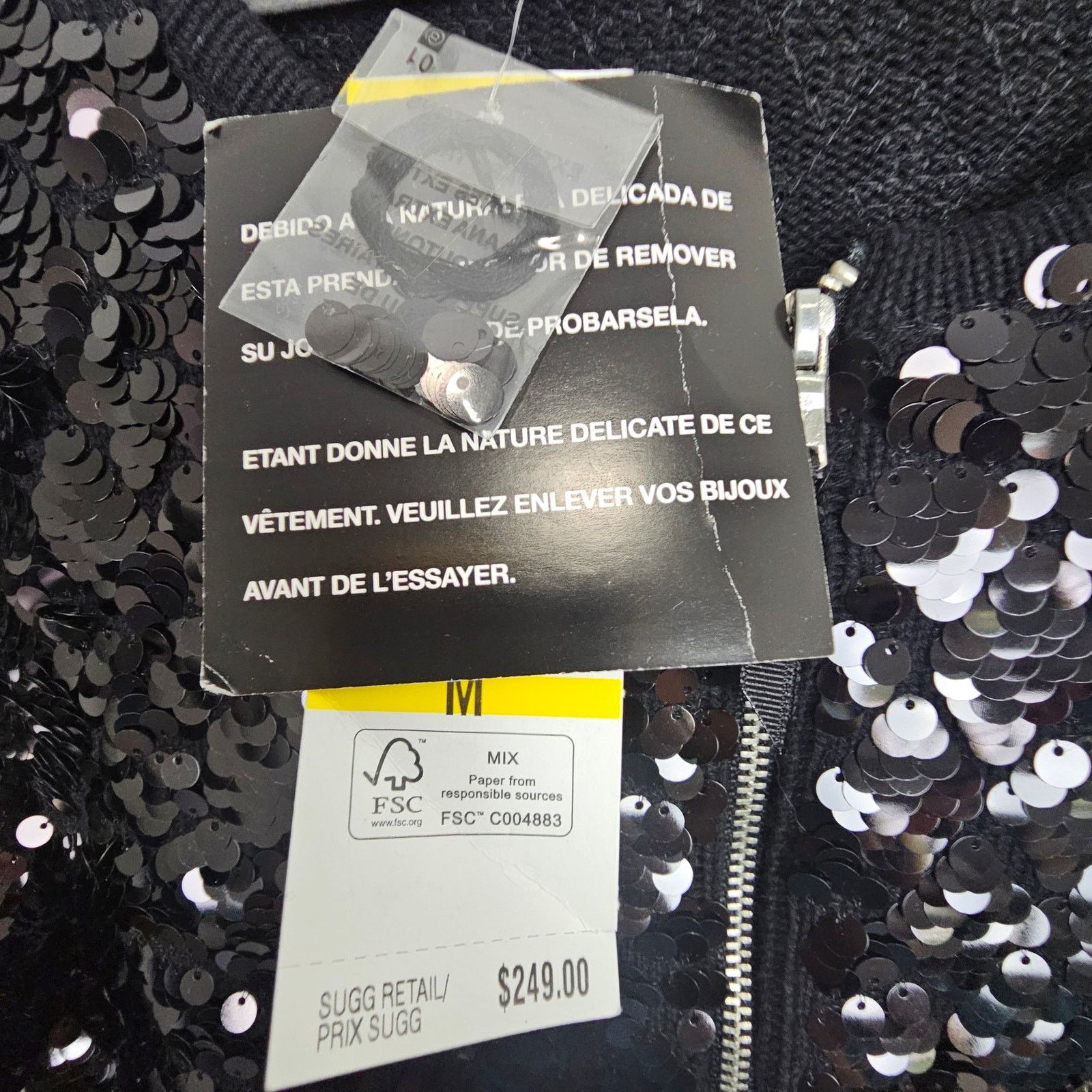 Jones New York NEW Jones New York Black Sequin Blazer Jacket Full Zip M Size M / US 6-8 / IT 42-44 - 7 Thumbnail