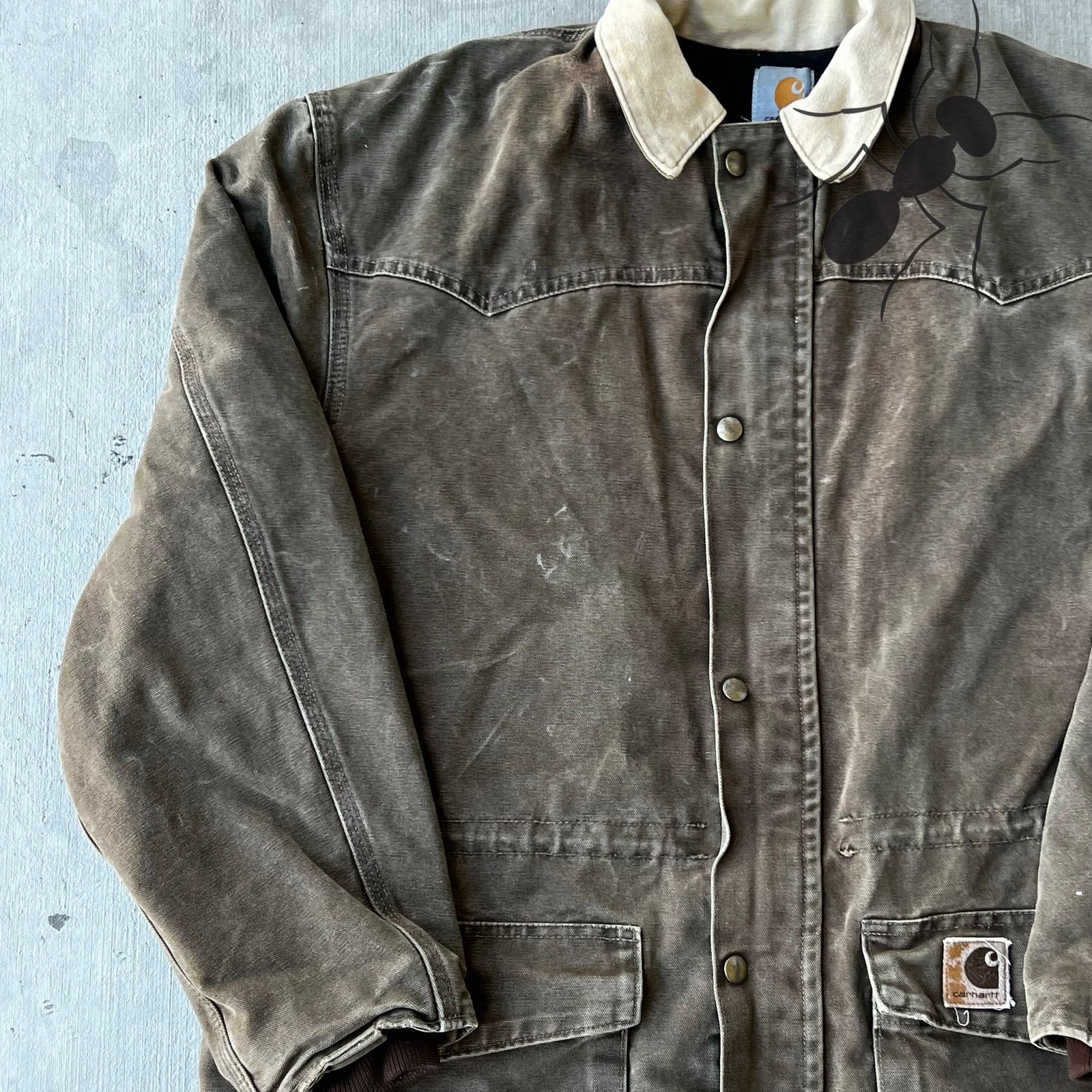 Carhartt × Vintage Carhartt brown barn chore work wear jacket Size US L / EU 52-54 / 3 - 4 Thumbnail