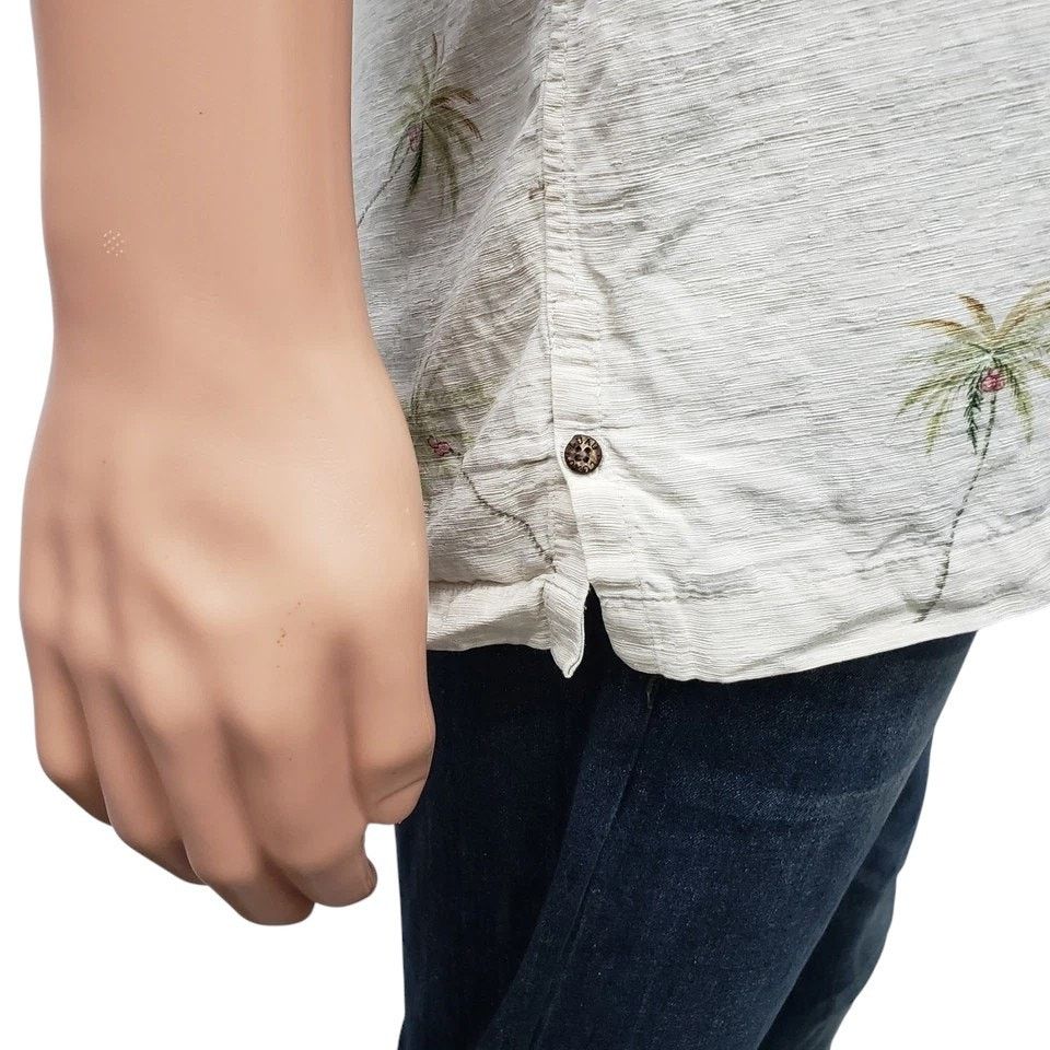 Other Luau Camp Shirt Hawaiian Silk Cotton Coconut Button Palms XL Size US XL / EU 56 / 4 - 5 Thumbnail