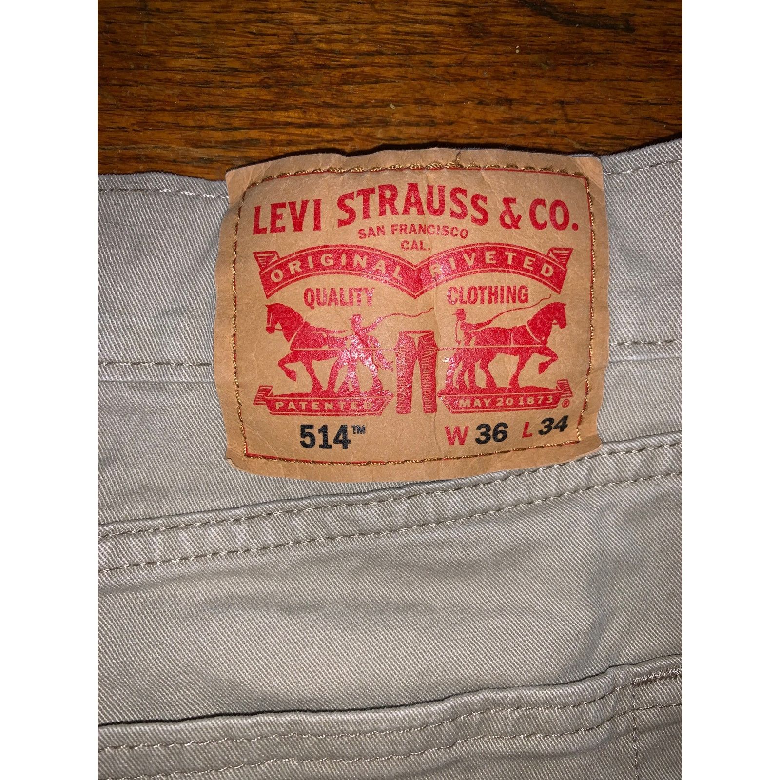 Levi's Levi's Khaki Pants 514 Straight Fit W36 L34 Chino Size US 36 / EU 52 - 8 Thumbnail