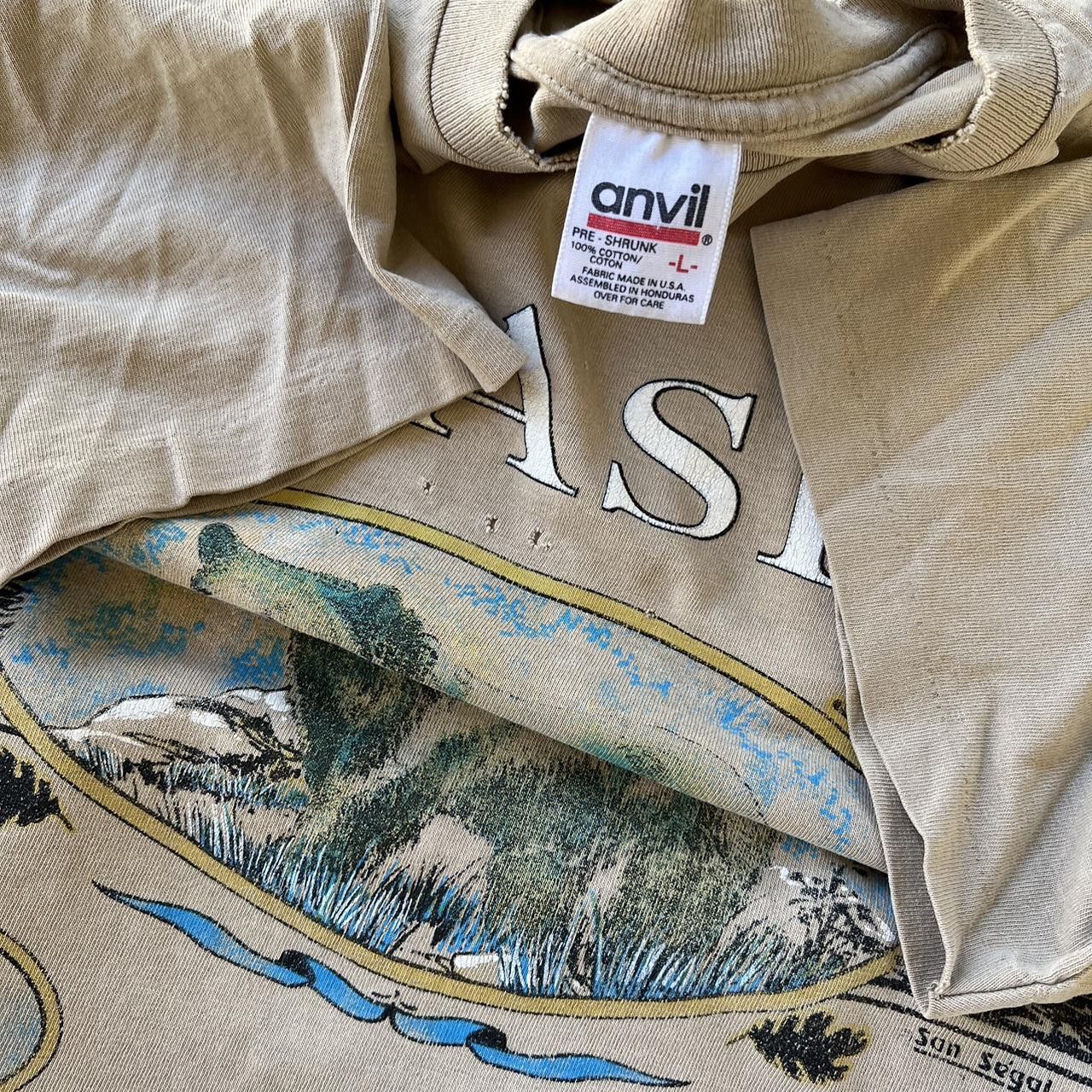 Anvil × Vintage Vintage T Shirt Alaska Size US L / EU 52-54 / 3 - 6 Thumbnail