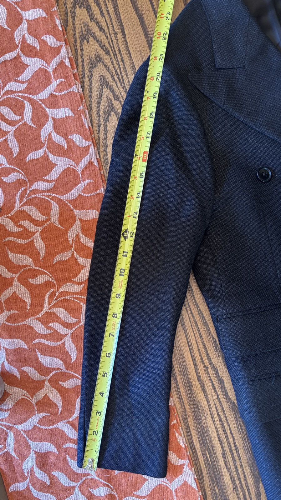 Other Black Basketweave Double Breasted Wool Suit Size 34S - 9 Thumbnail