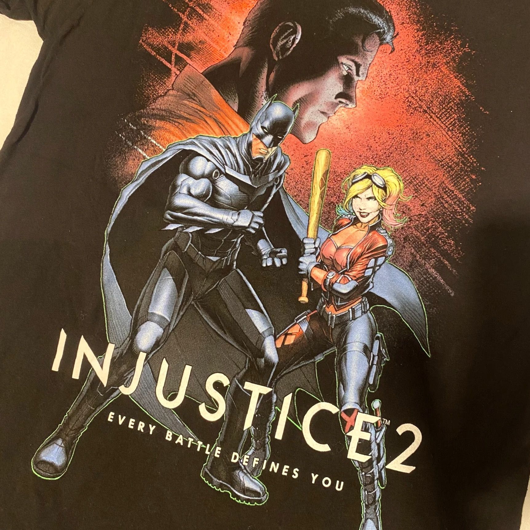 Vintage Injustice 2 Batman & Harley Quinn Superman Every Battle Defines You Tshirt - S Size US S / EU 44-46 / 1 - 2 Thumbnail