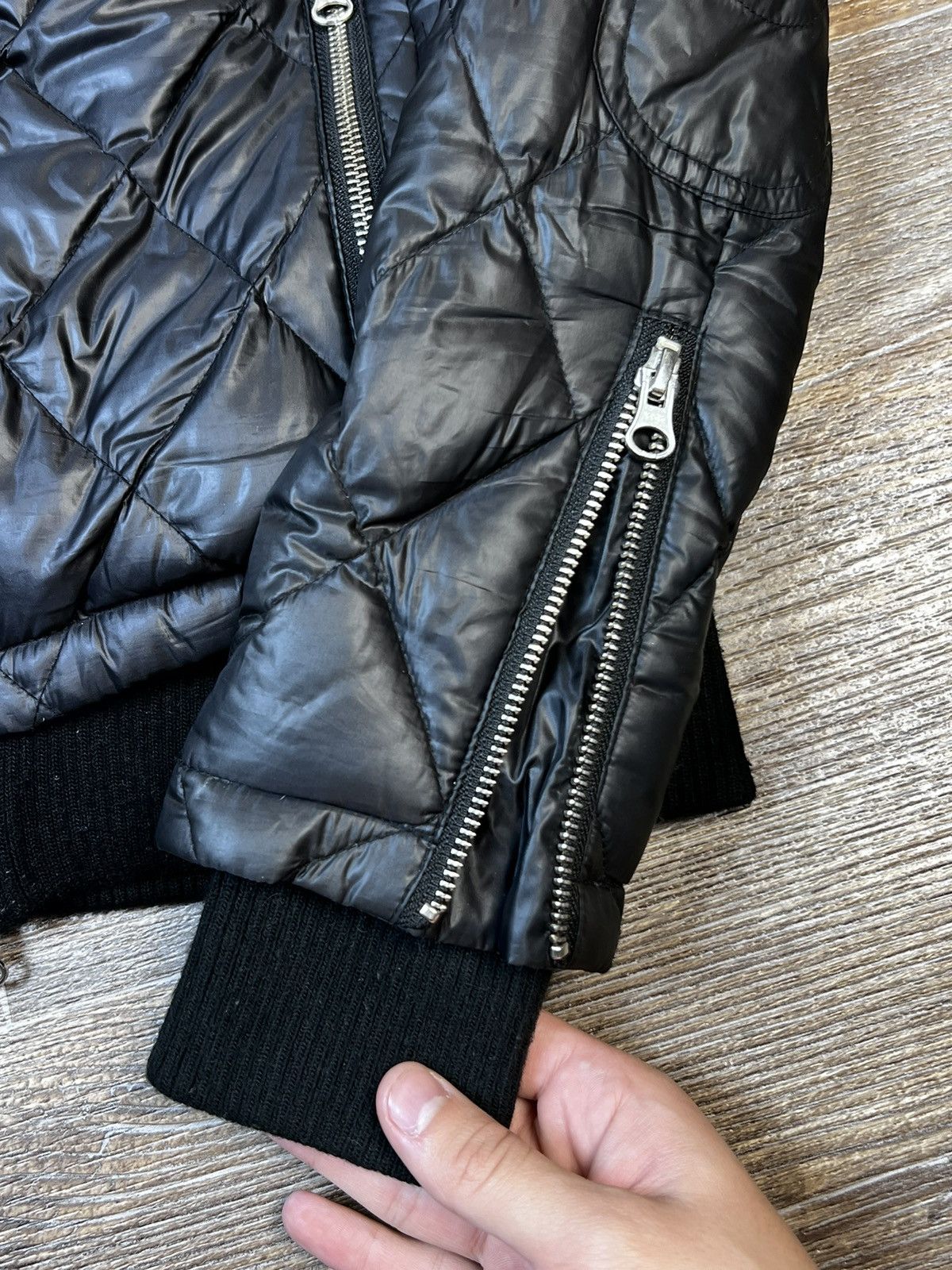 True Religion × Vintage True Religion Quilted Black Nylon Zipped Puffer Down Jacket Size XS / US 0-2 / IT 36-38 - 5 Thumbnail