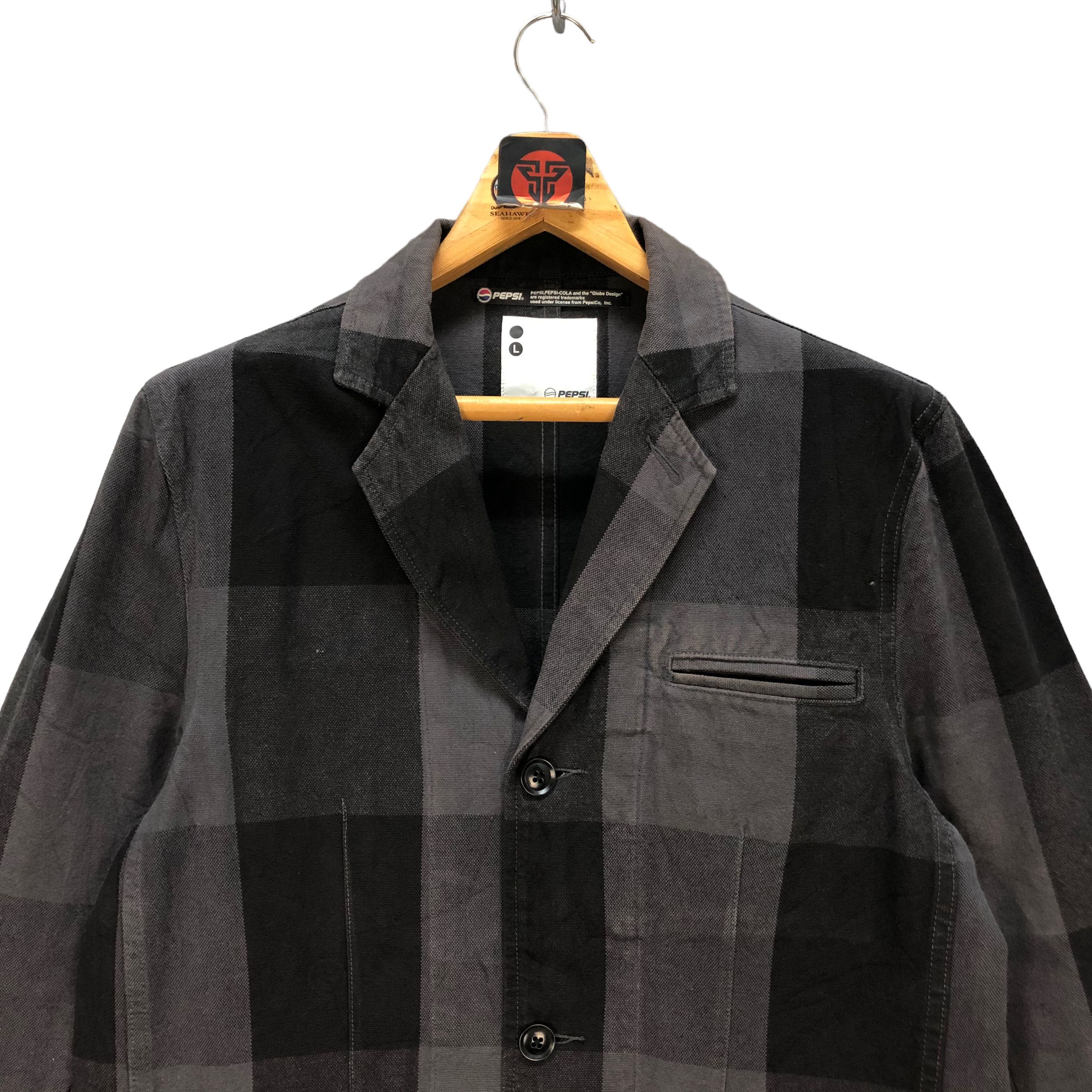 Globe PEPSI GLOBE DESIGN CHECKED CASUAL JACKET #7330-130 Size US L / EU 52-54 / 3 - 2 Thumbnail