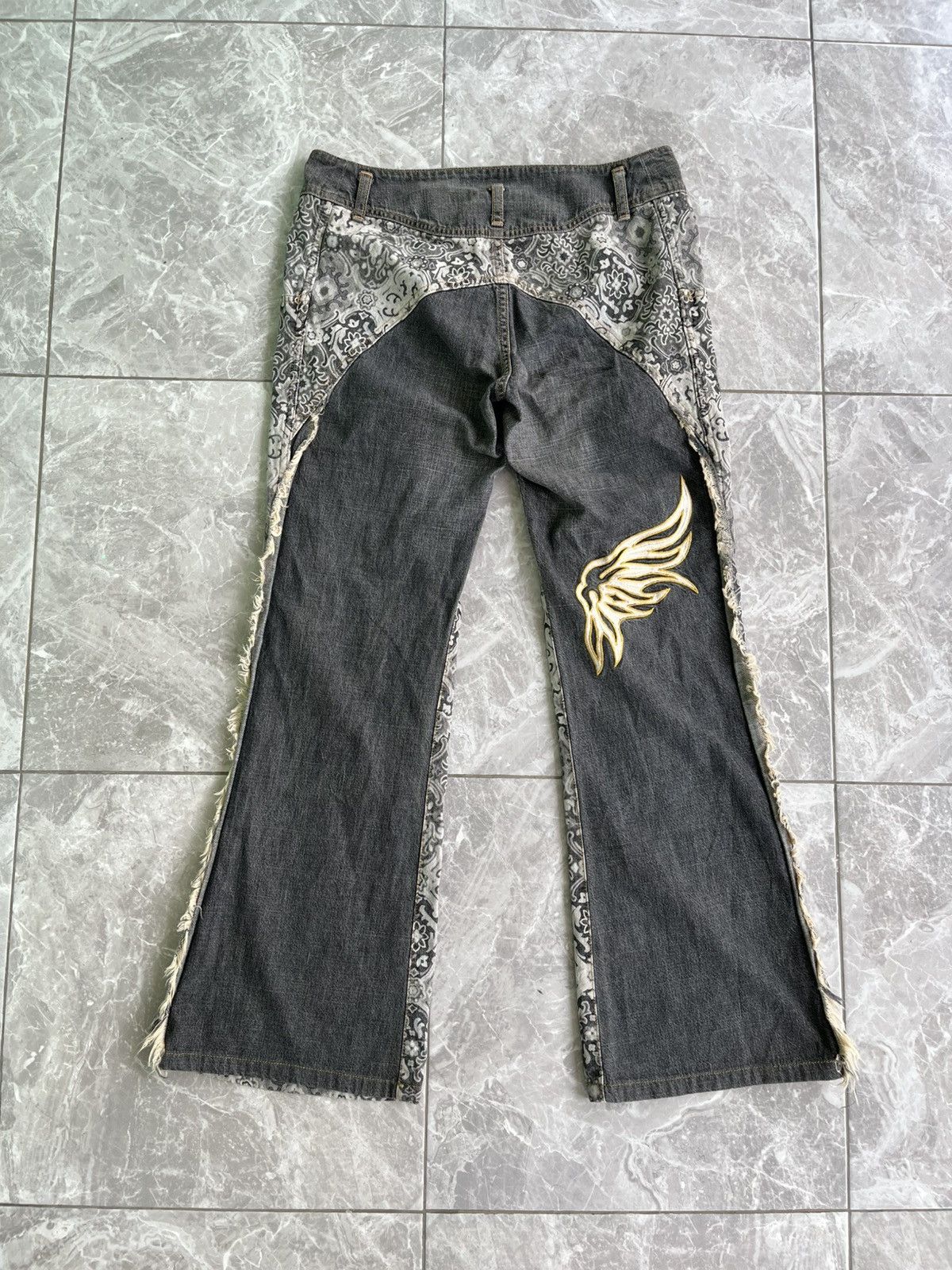 Issey Miyake Zucca Bandana Flare Pants Size US 30 / EU 46 - 7 Thumbnail
