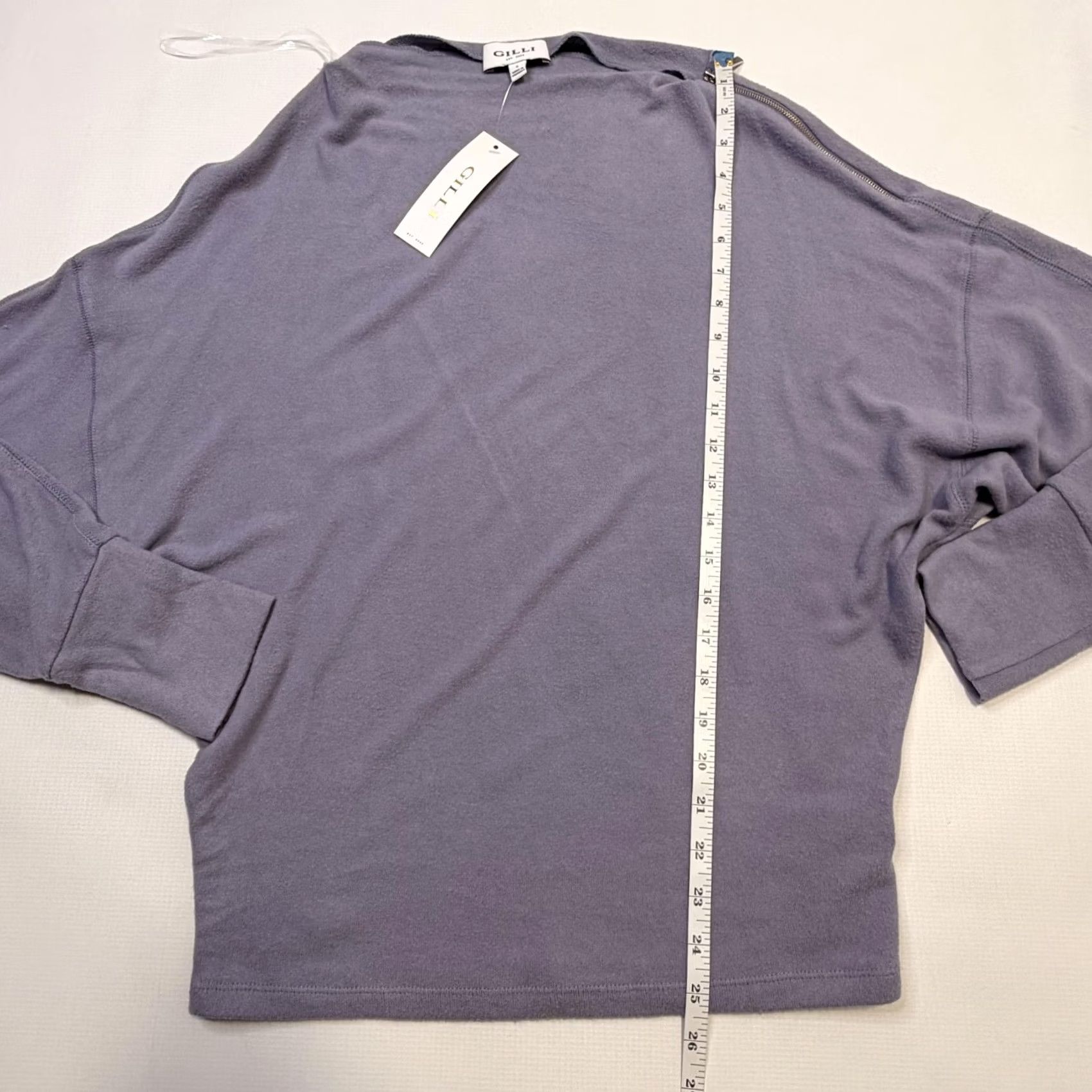 Vintage Gilli Sweater Womens Small Purple Boat Neck Dolman Sleeve Zipper Knit Pullover Size S / US 4 / IT 40 - 7 Thumbnail