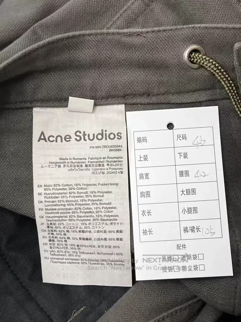 Acne Studios Acne Studios Solid Color Multi-Pocket Zip-Up Loose Straigh Size US 30 / EU 46 - 4 Thumbnail