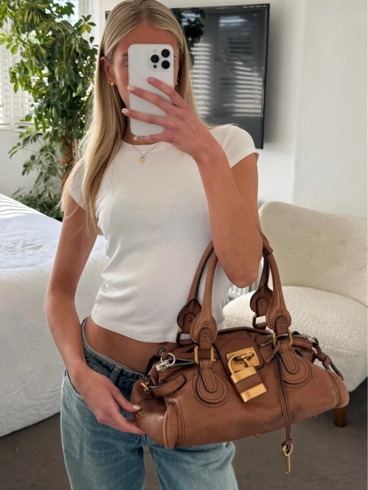 chloma Chloé Paddington Leather Handbag Size ONE SIZE - 2 Thumbnail