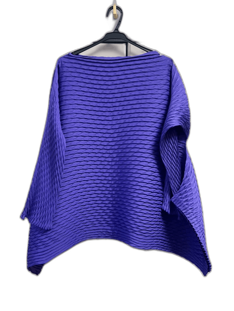 Issey Miyake issey miyake purple textured short top Size US M / EU 48-50 / 2 - 1 Thumbnail