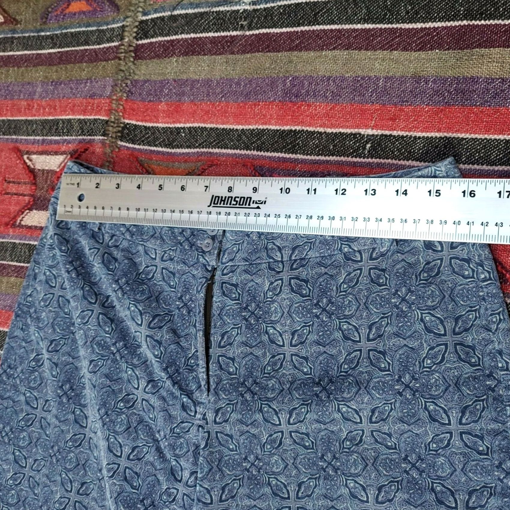 Liz Claiborne Liz Claiborne Lizsport Audra Blue Velvet Straight Leg Pants Women Size 10 Casual Size 32" / US 10 / IT 46 - 5 Thumbnail
