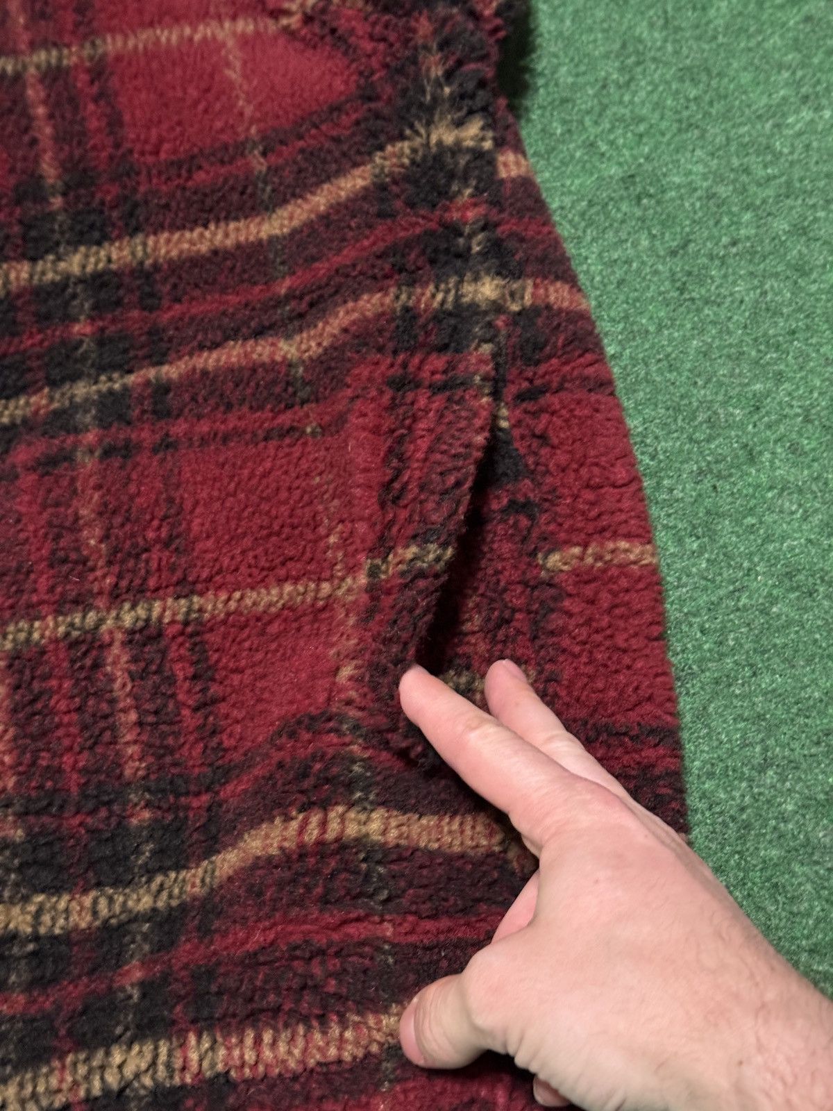 Woolrich Woolen Mills Woolrich Sherpa Fleece Plaid Zendura Pile L 1/4 Zip Jacket Size US L / EU 52-54 / 3 - 6 Thumbnail