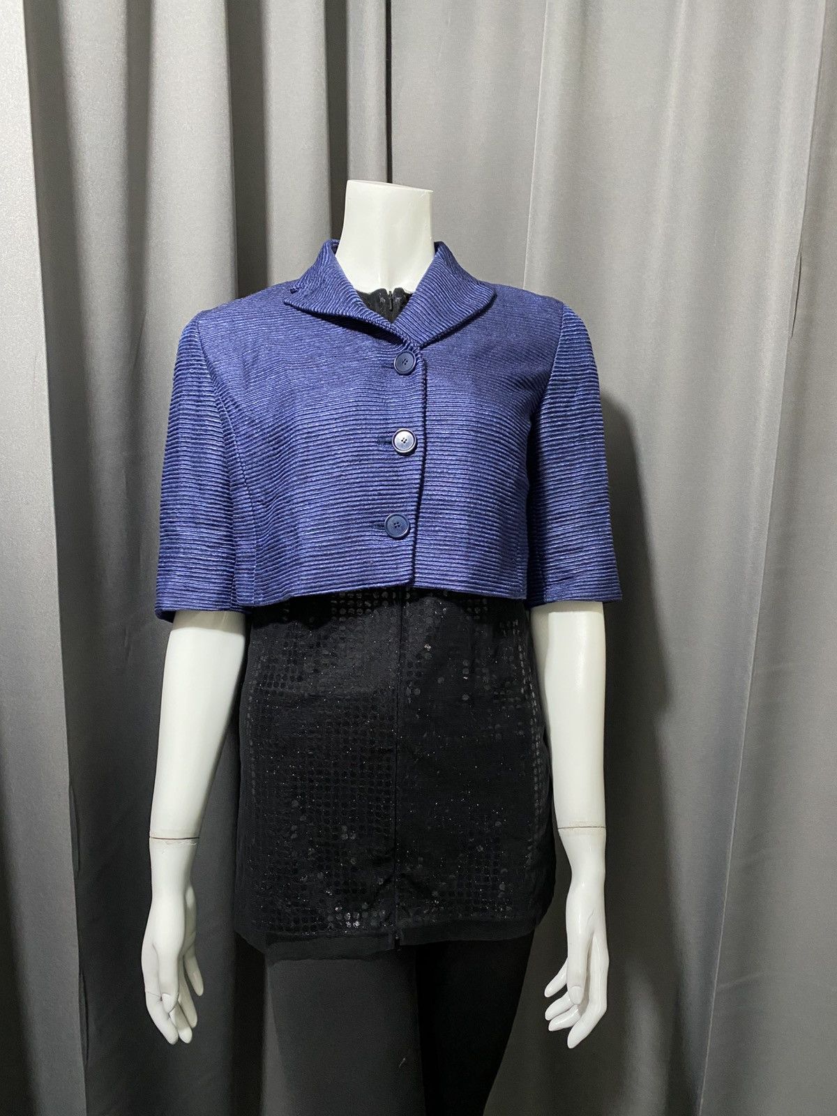 Akris Akris Punto- Cropped Mulberry Silk Jacket Size M / US 6-8 / IT 42-44 - 1 Thumbnail