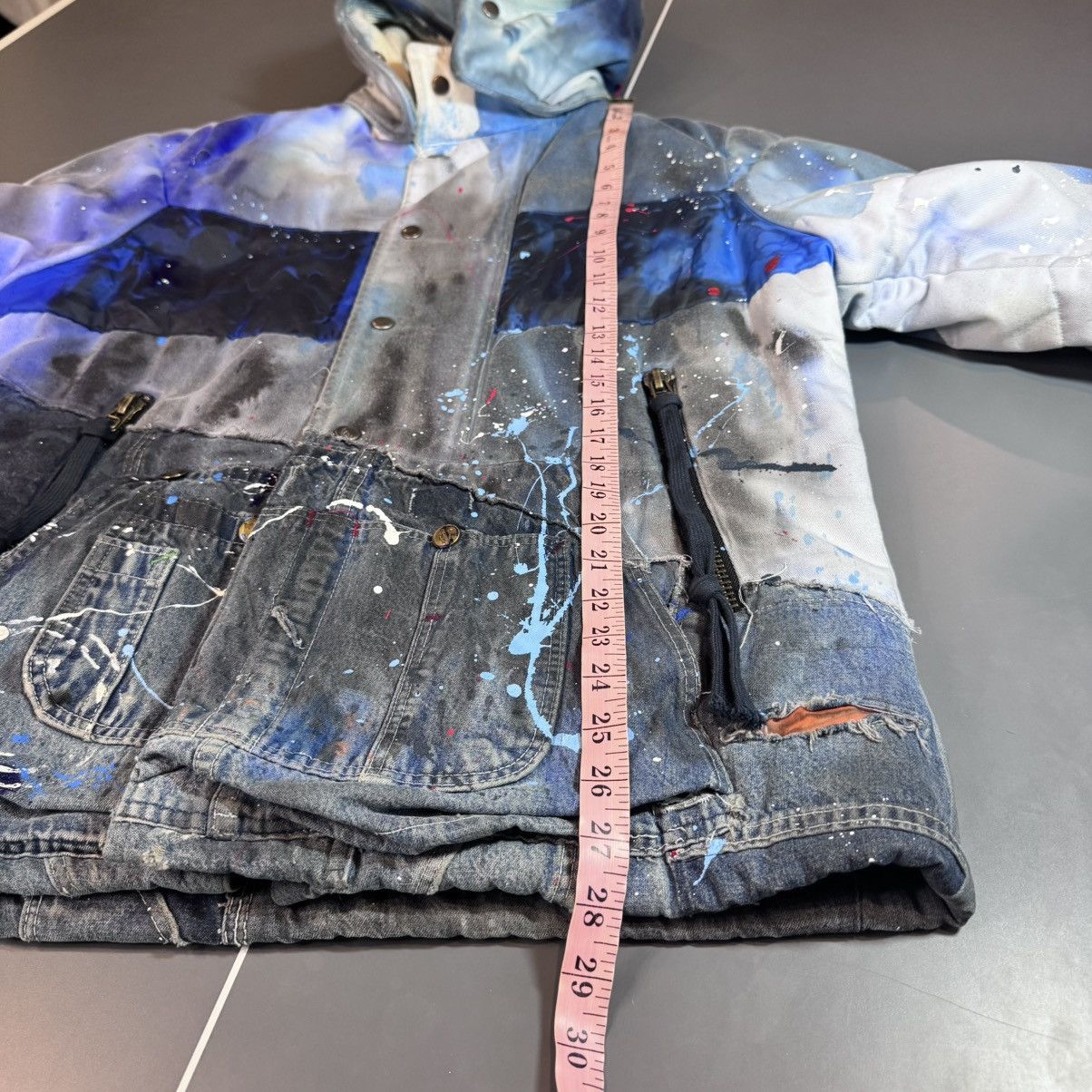 Greg Lauren Greg Lauren Blue GL painted retro puffy jacket FW19 Size US M / EU 48-50 / 2 - 24 Thumbnail